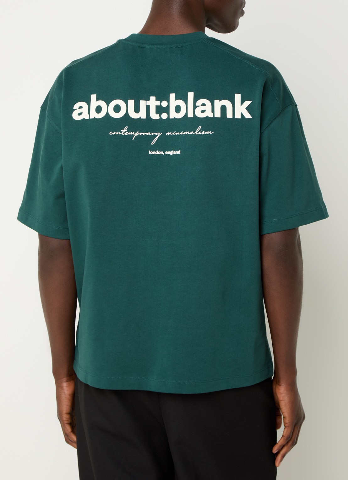 about:blank T-shirt met logo- en backprint - detail 3 groen