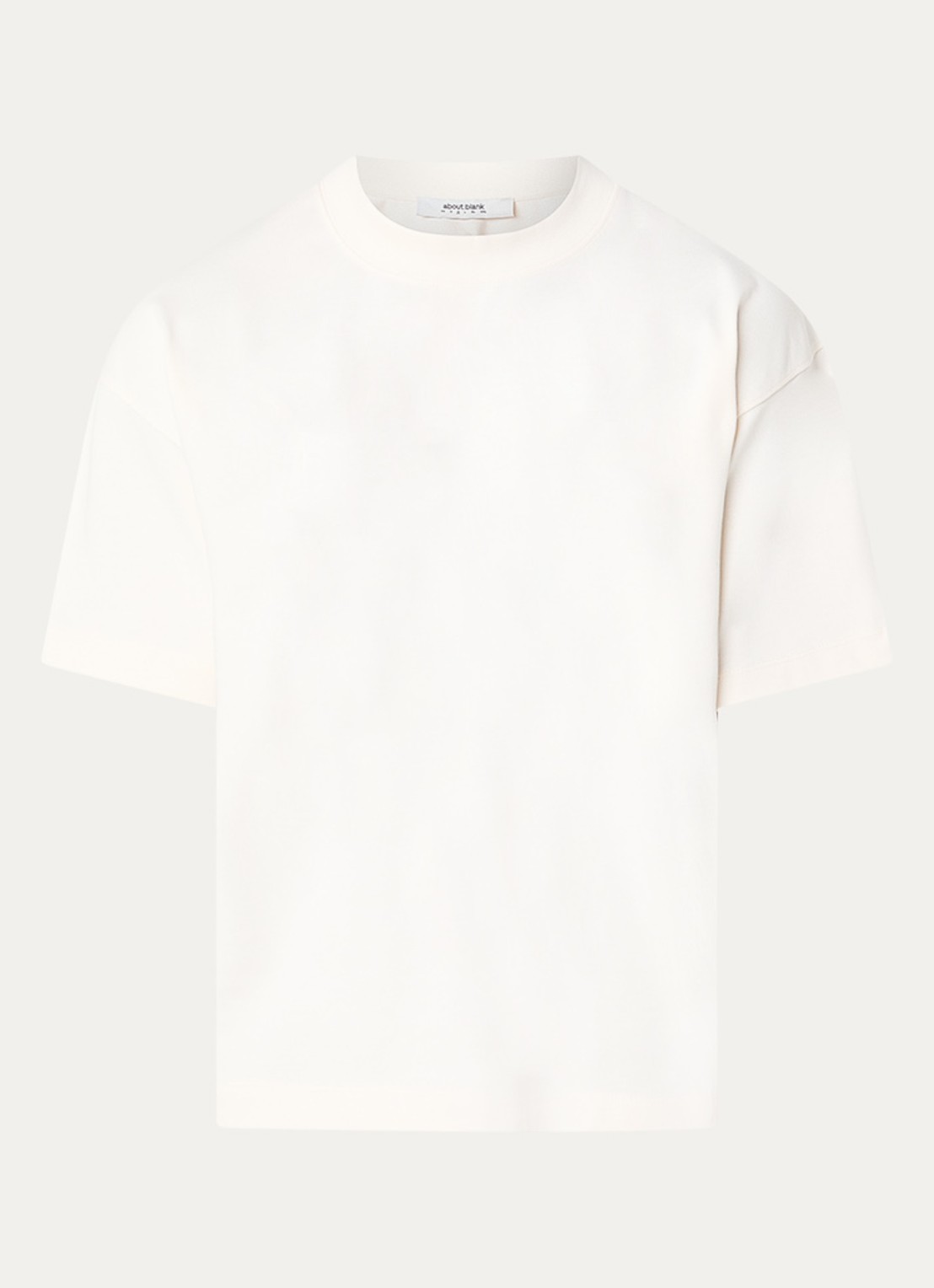 about:blank T-shirt met logo - voorkant 2 gebroken wit