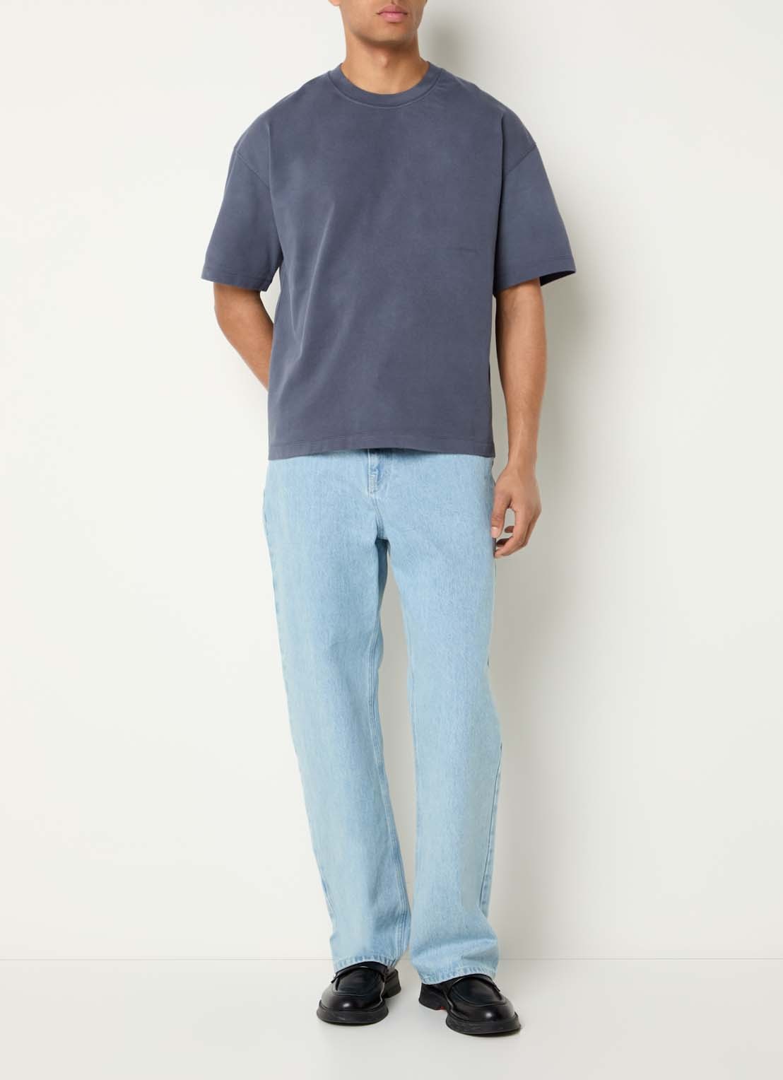 about:blank T-shirt met logoprint - voorkant 2 taupe