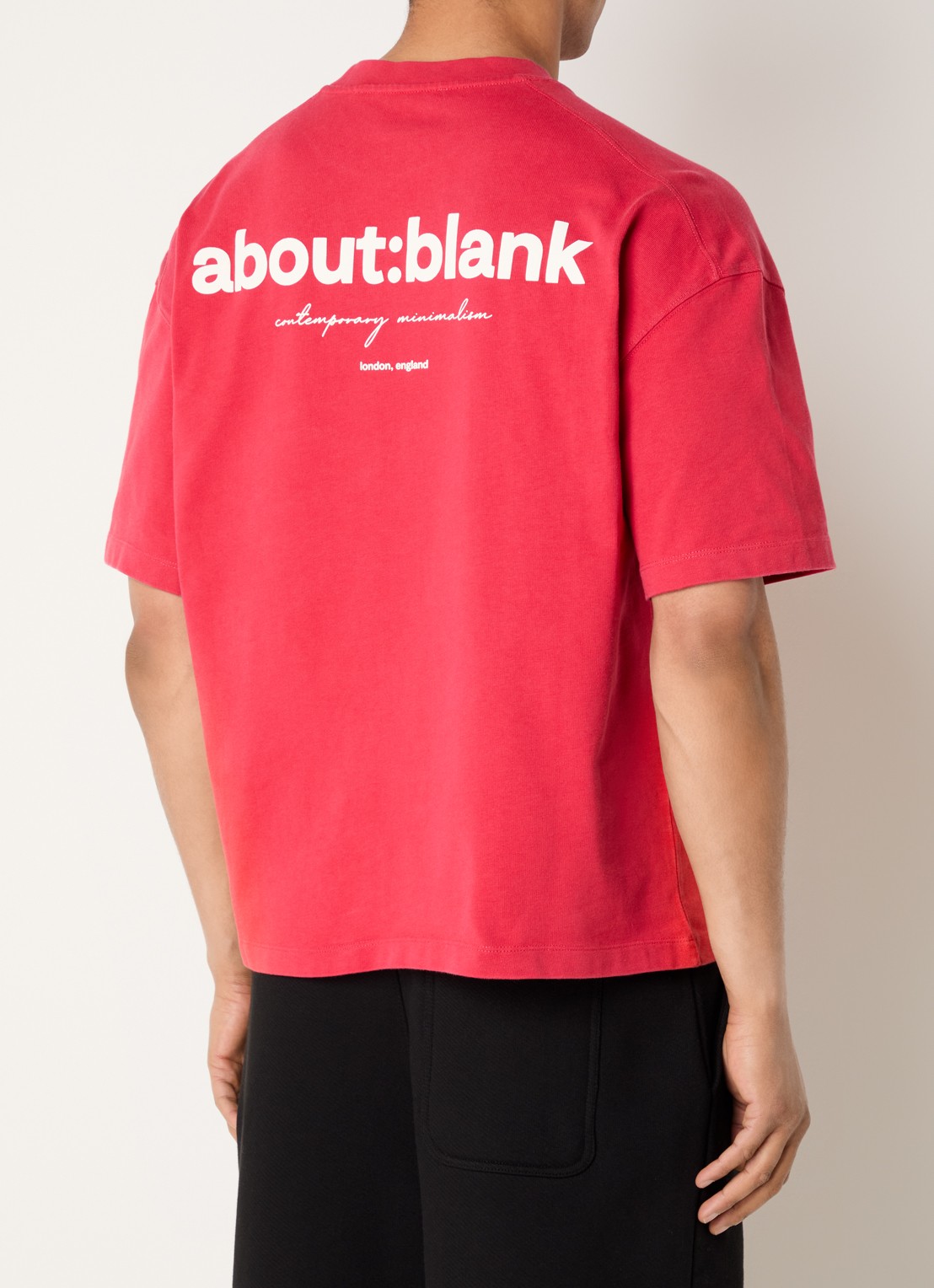 about:blank T-shirt met ronde hals - detail 2 rood