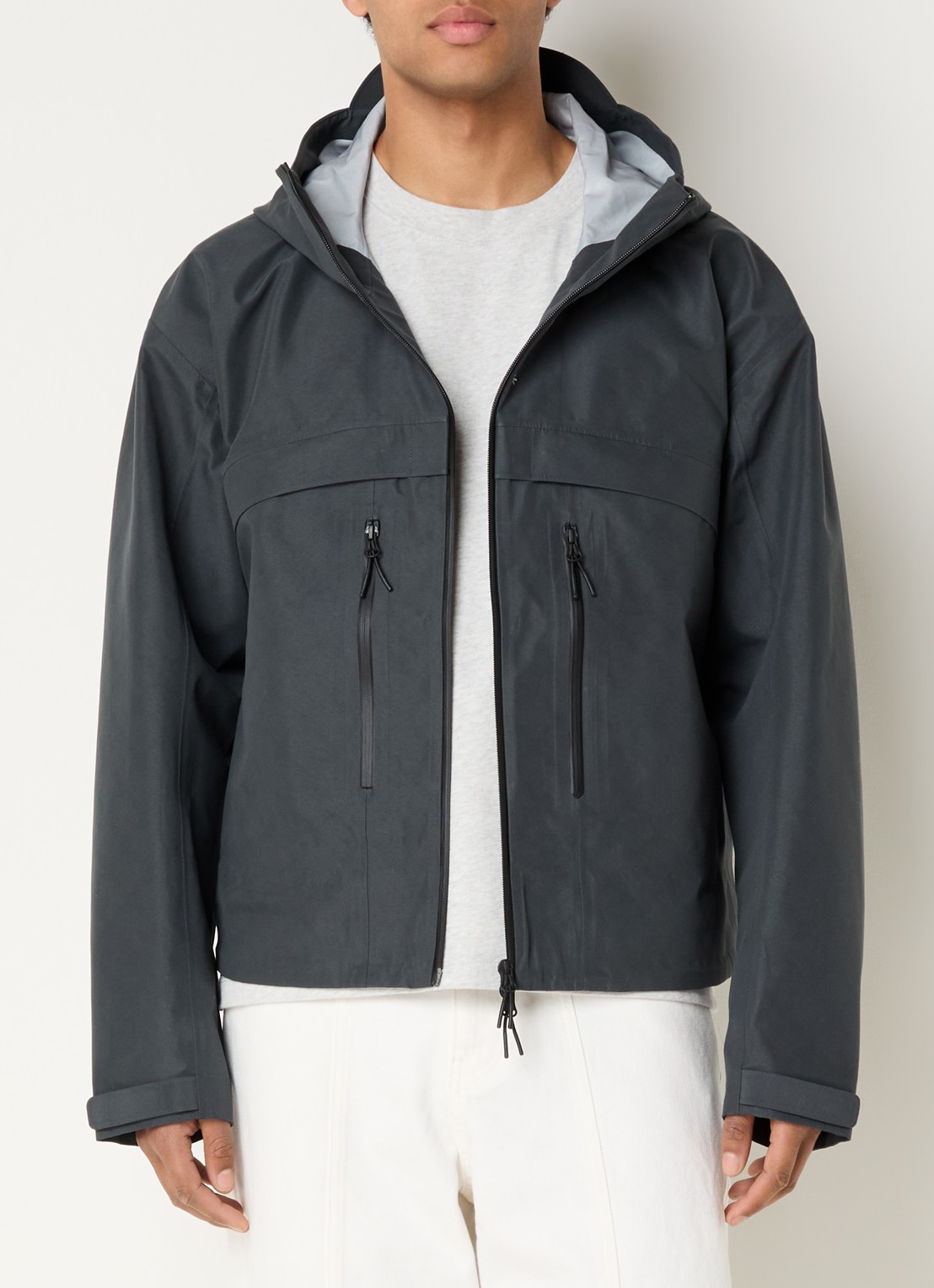 about:blank Windjack met ritszakken - detail 4 antraciet