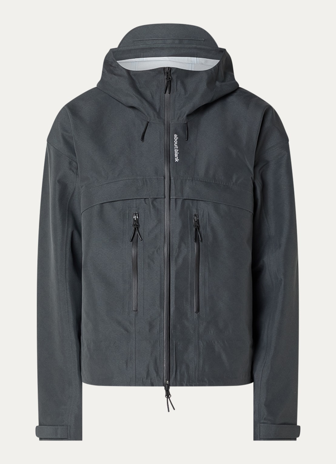 about:blank Windjack met ritszakken - voorkant 2 antraciet