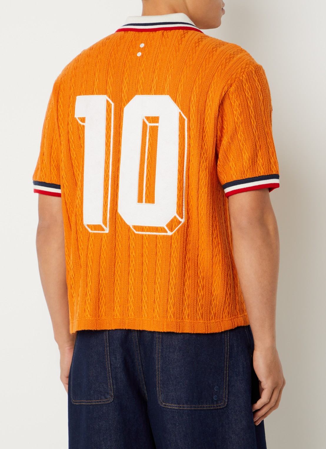about:blank Worldcup polo met print en structuur - achterkant 4 orange