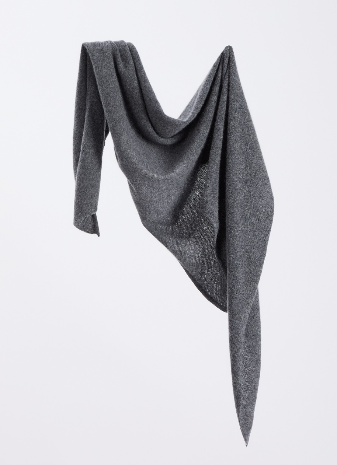Absolut Cashmere. Danika sjaal van kasjmier met gemêleerd dessin 165 x 80 cm - detail 2 grijsmele