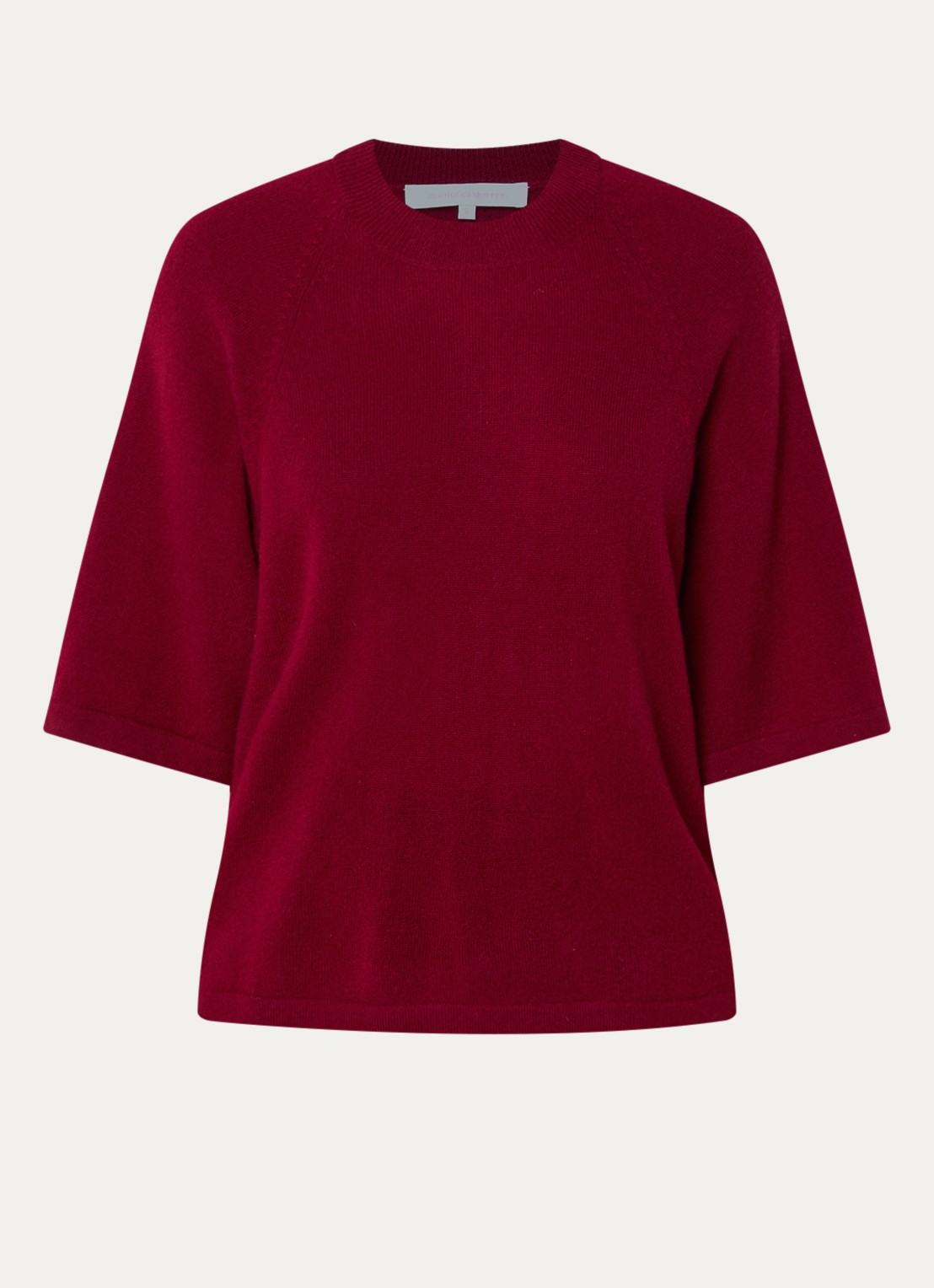 Absolut Cashmere. Leana fijngebreide trui van kasjmier - voorkant donkerrood