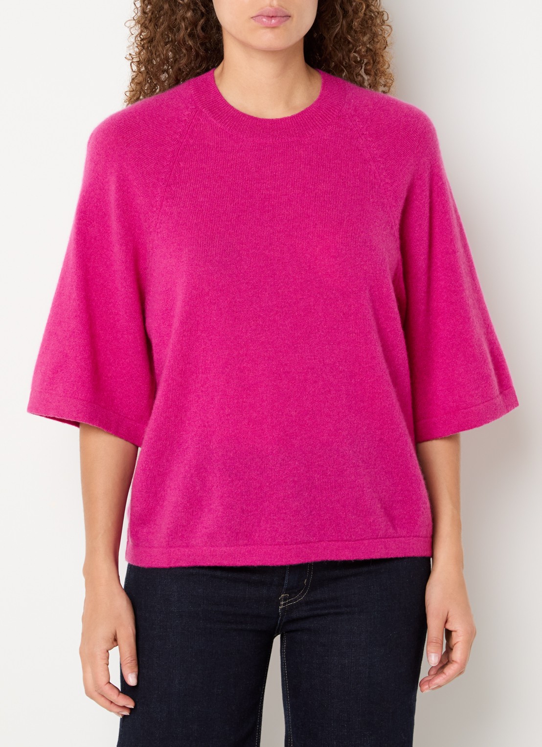 Absolut Cashmere. Leana fijngebreide trui van kasjmier - detail 4 fuchsia