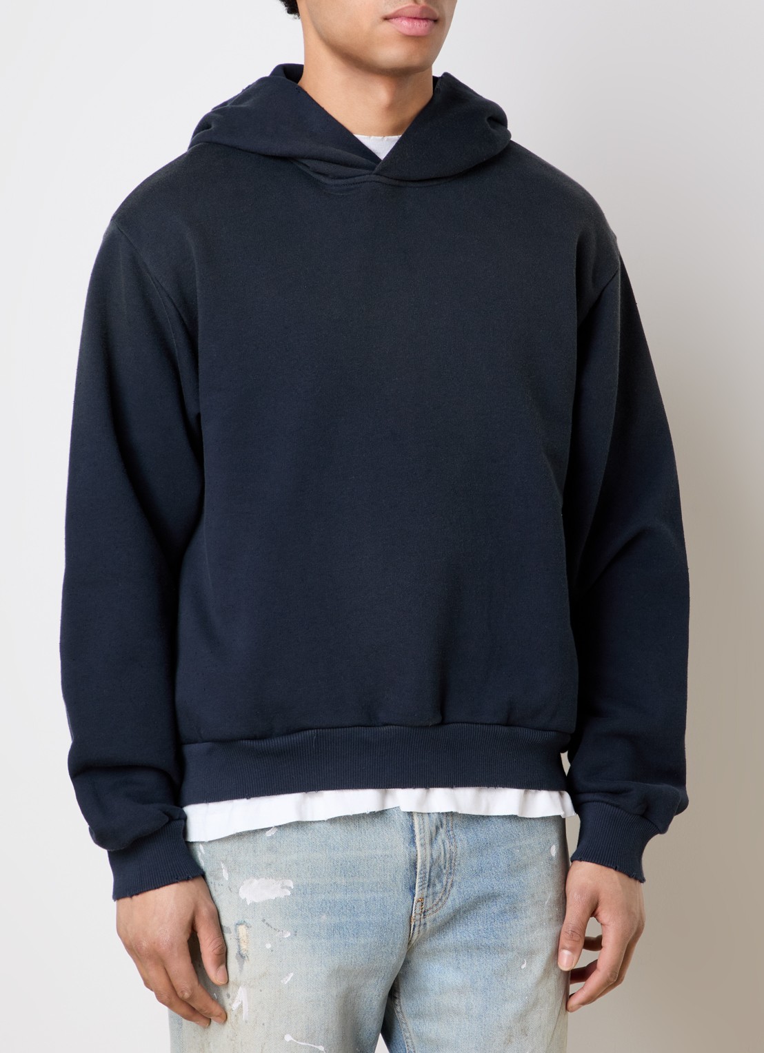 Acne Studios 1996 hoodie met steekzakken - achterkant donkerblauw