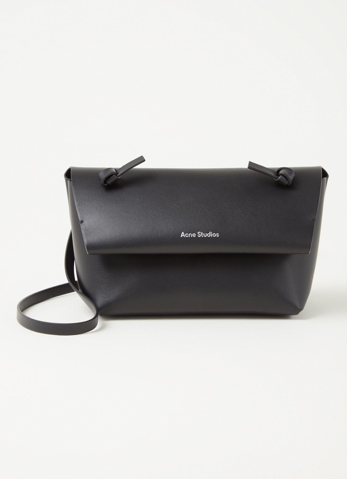 Acne Studios Alexandra Large crossbodytas van leer - voorkant zwart
