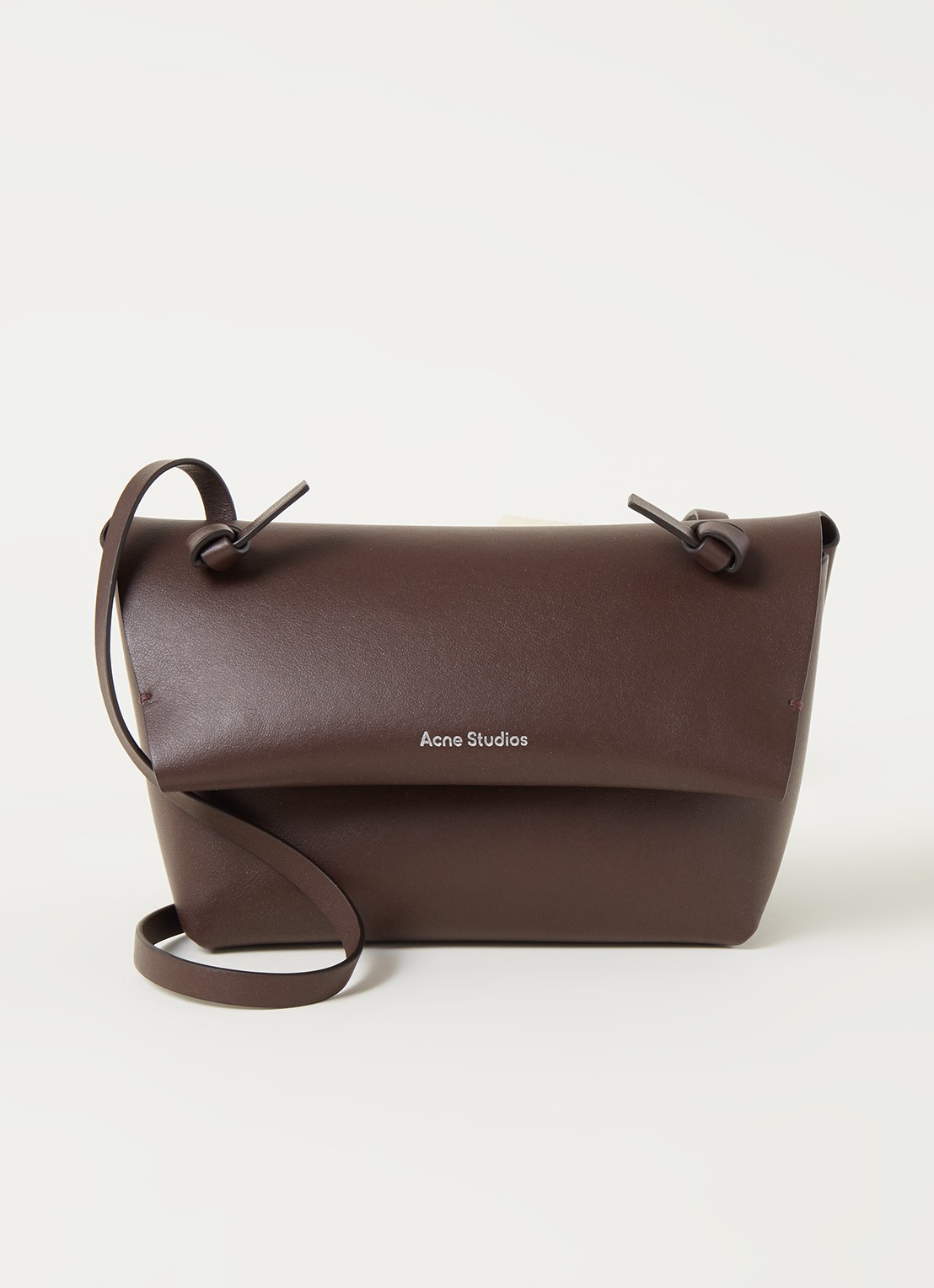 Acne Studios Alexandra Large crossbodytas van leer - voorkant 5 donkerbruin