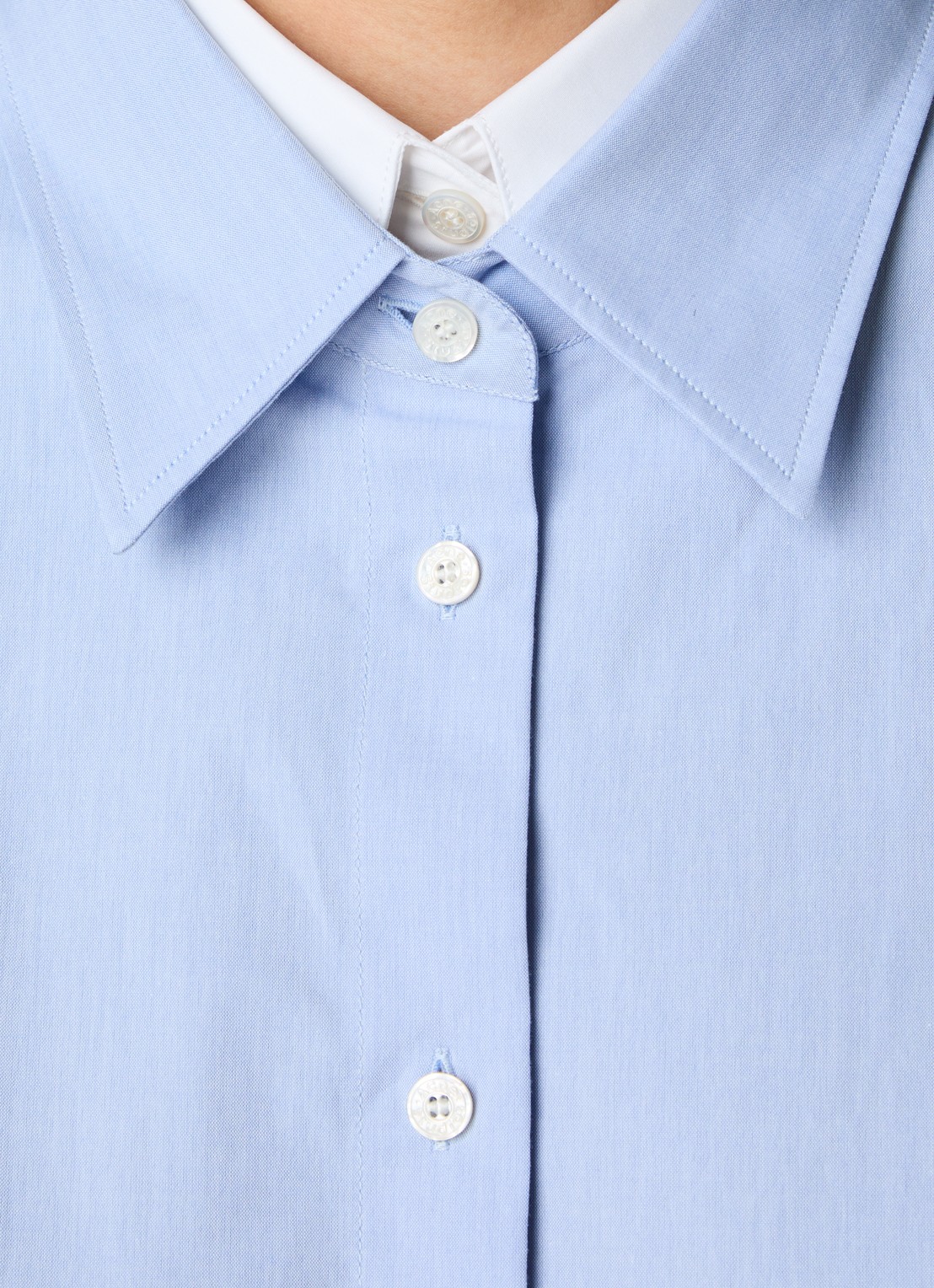 Acne Studios Blouse met kraag - detail 4 lichtblauw