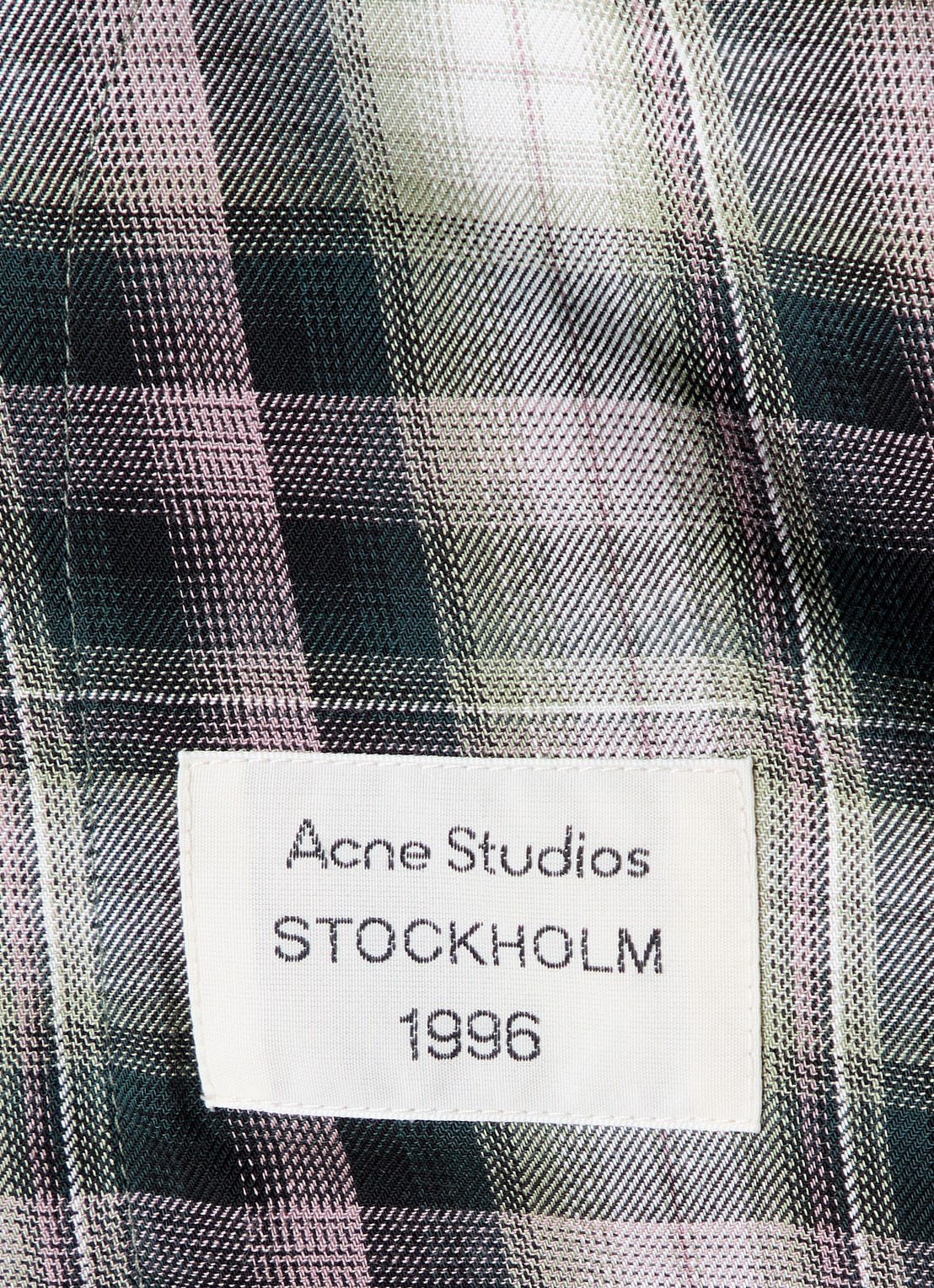 Acne Studios Blouse met ruitdessin en capuchon - detail 6 zwart