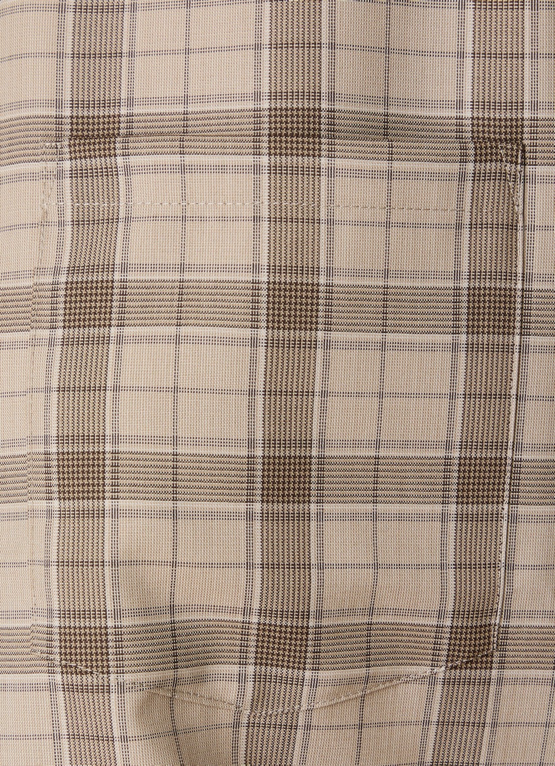 Acne Studios Blouse van wol met ruitdessin - detail 4 zand