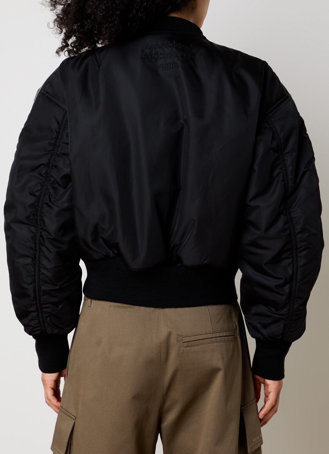 Acne Studios Bomberjack met klepzakken - achterkant 6 zwart