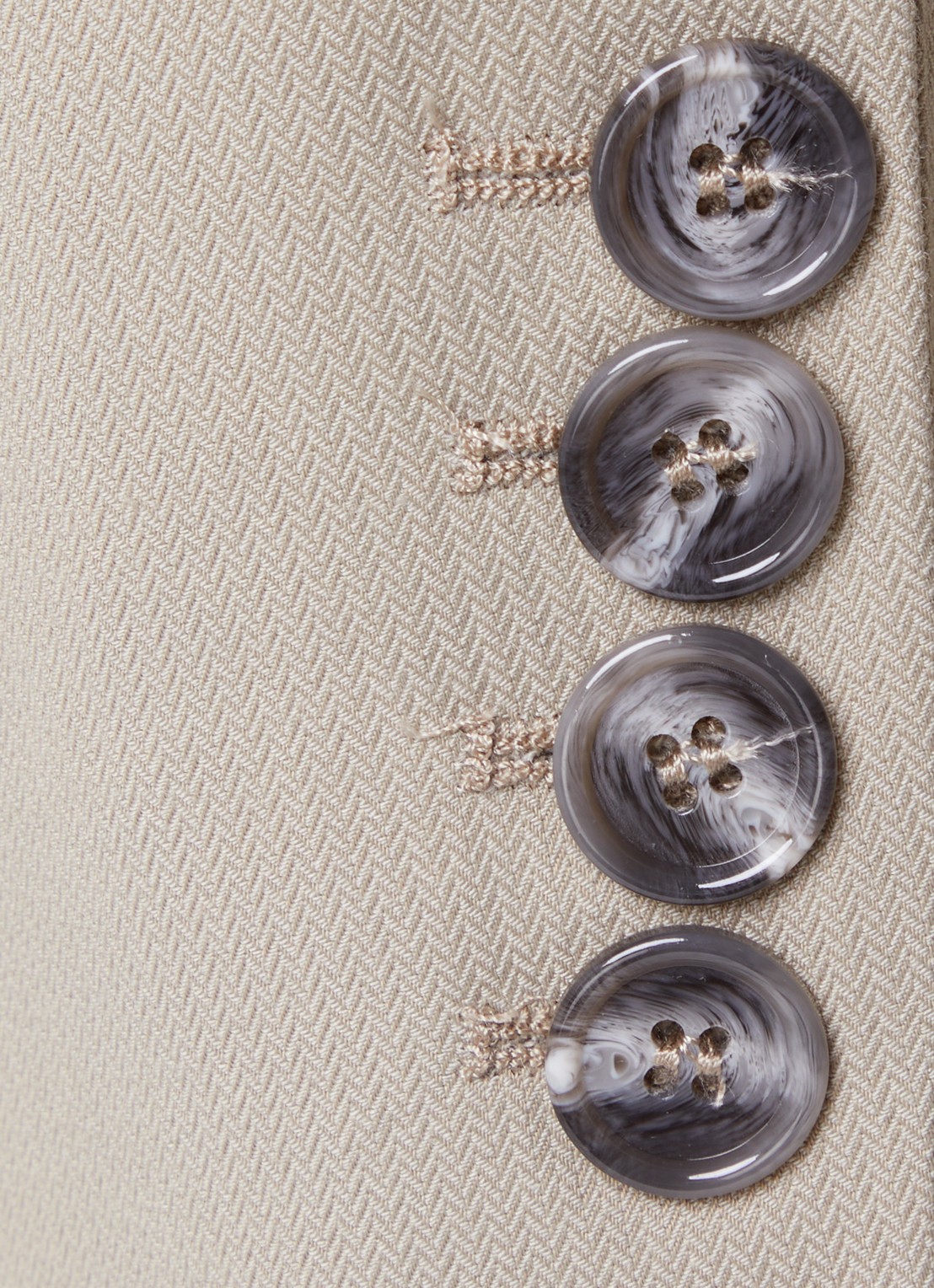 Acne Studios Double-breasted blazer in wolblend met klepzakken - detail 4 middengrijs