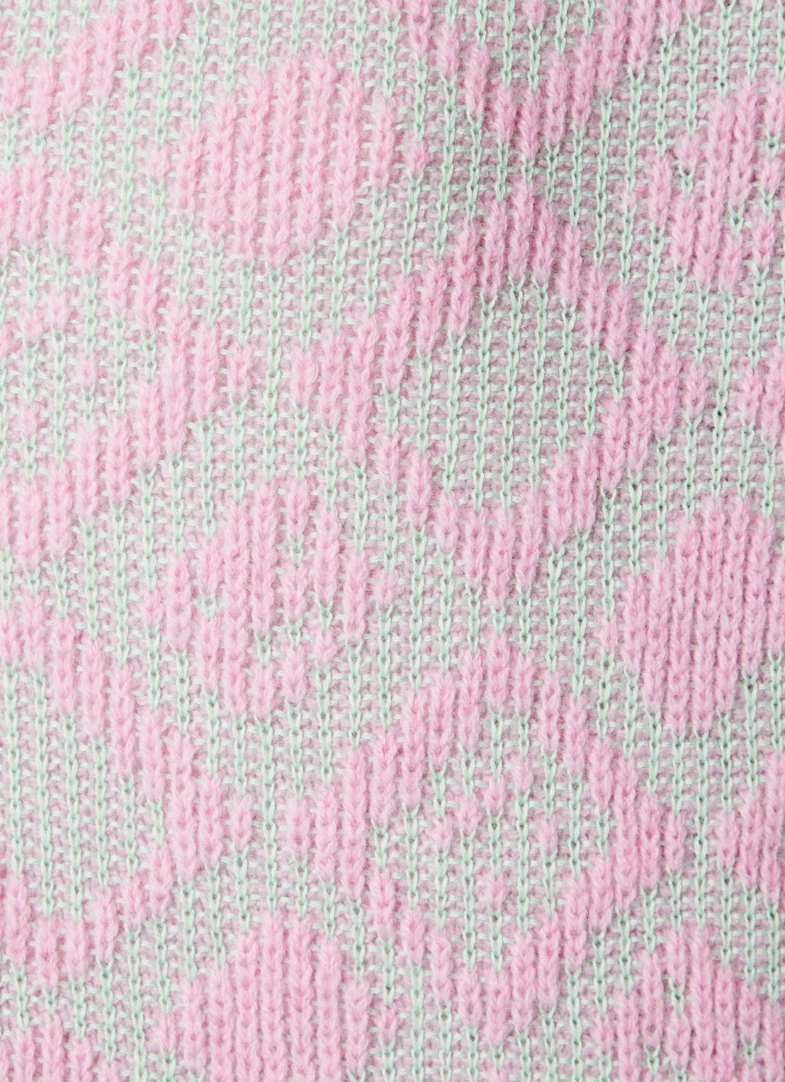 Acne Studios Fijngebreid vest in wolblend met ingebreid patroon - detail 3 roze