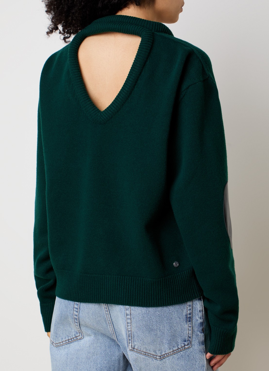 Acne Studios Fijngebreide pullover van wol - achterkant 3 groen