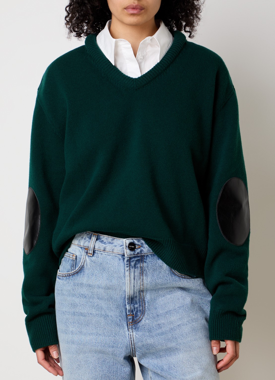 Acne Studios Fijngebreide pullover van wol - detail 4 groen