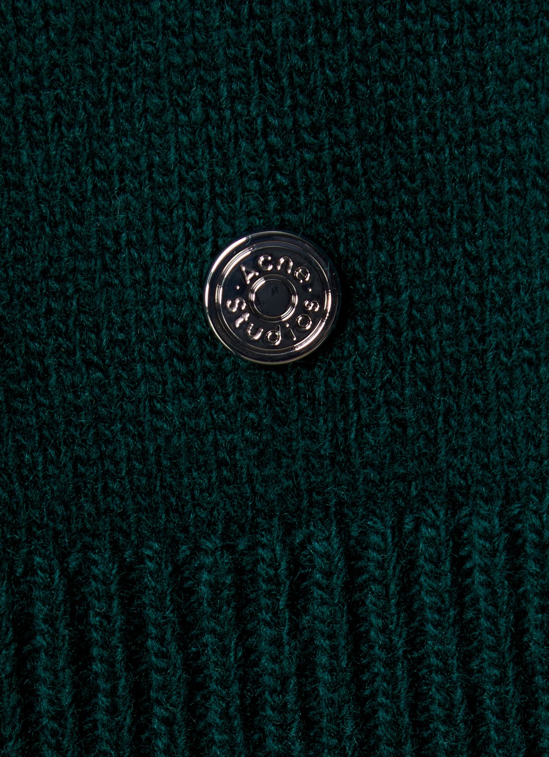 Acne Studios Fijngebreide pullover van wol - detail 5 groen