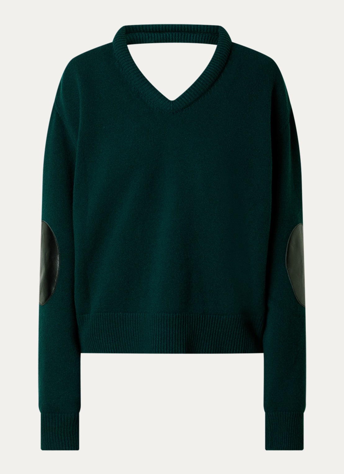 Acne Studios Fijngebreide pullover van wol - voorkant groen