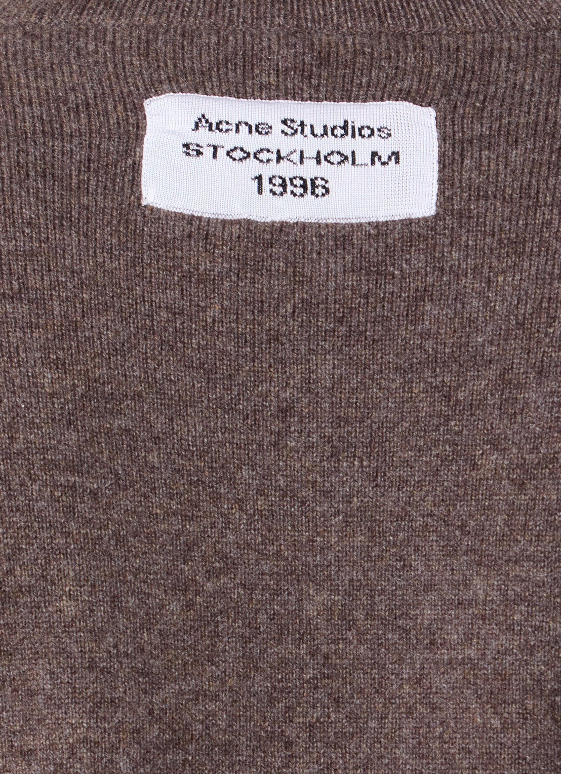 Acne Studios Fijngebreide trui in kasjmierblend - detail 4 bruin