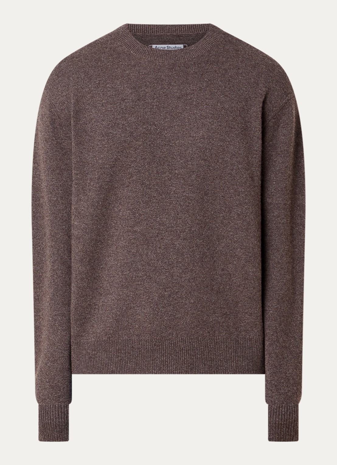 Acne Studios Fijngebreide trui in kasjmierblend - voorkant bruin