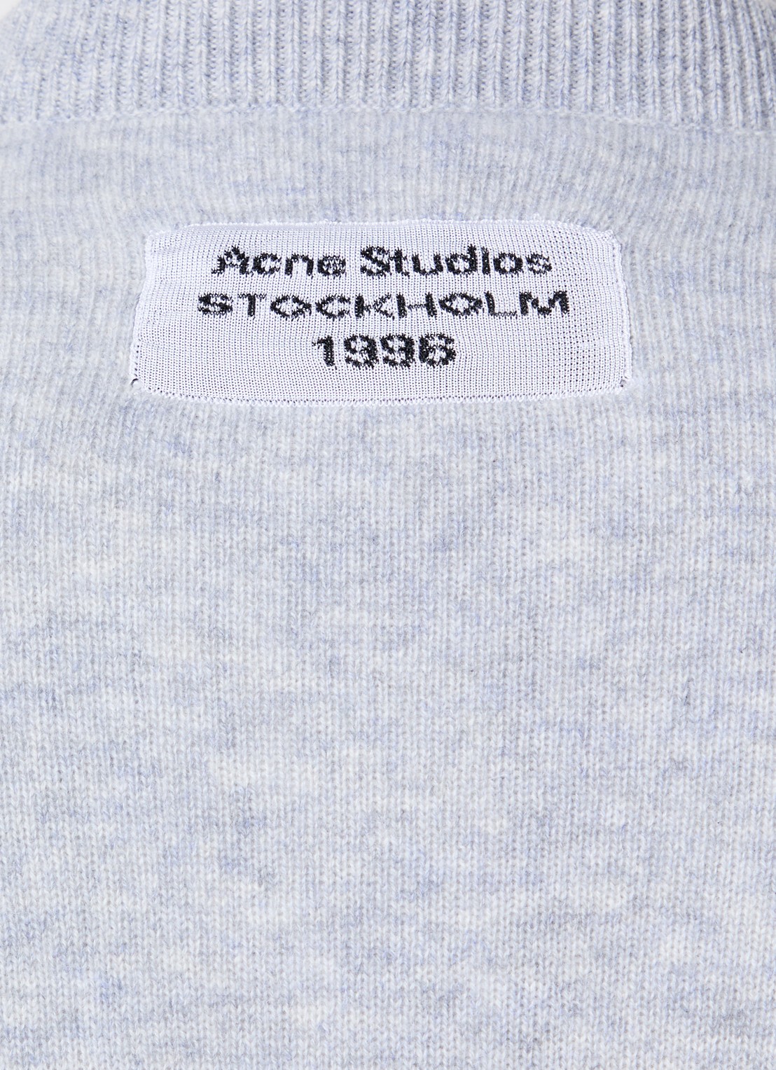 Acne Studios Fijngebreide trui in kasjmierblend - detail 5 grijsmele