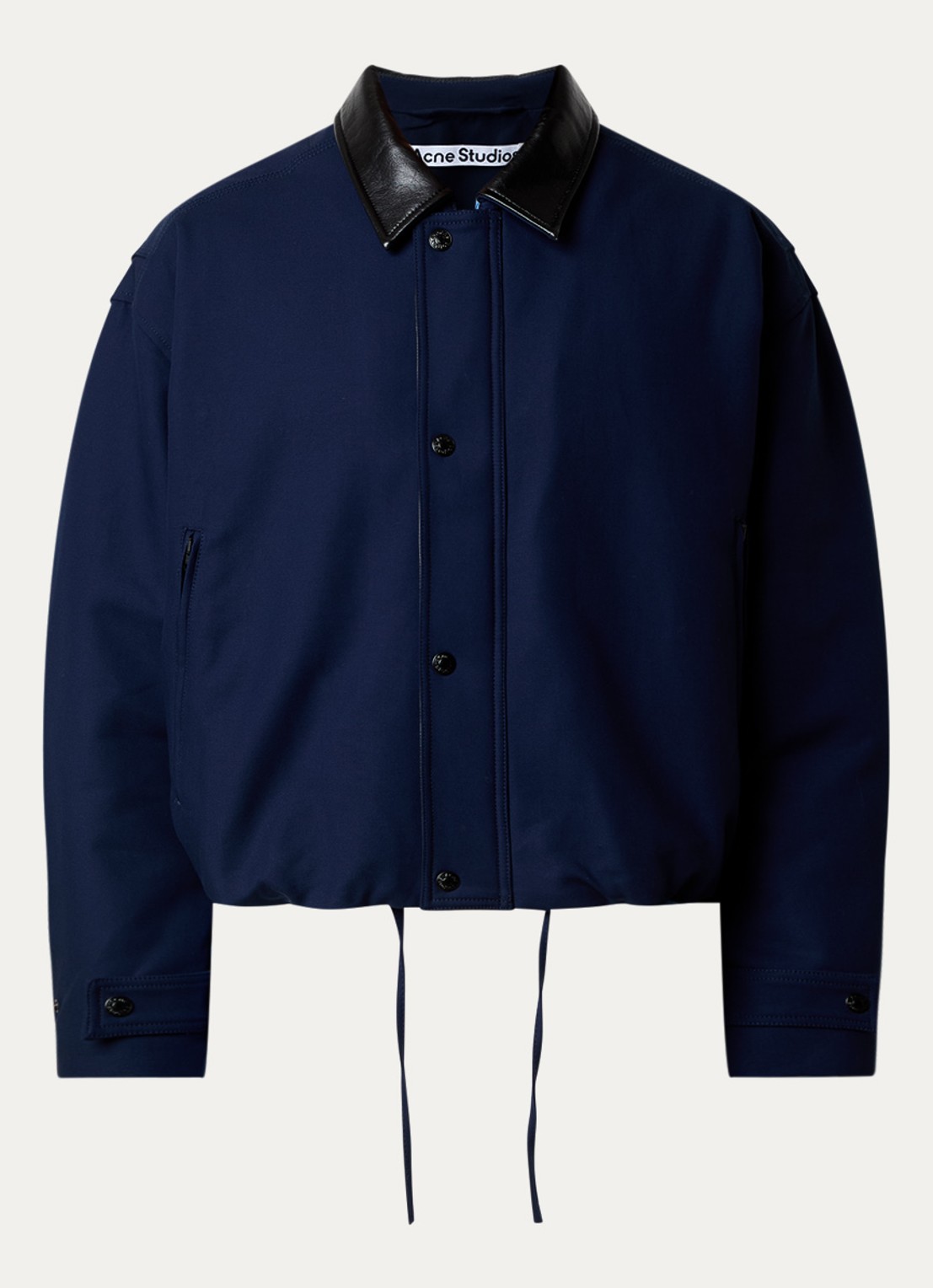 Acne Studios Gewatteerd jack met steekzakken - voorkant donkerblauw
