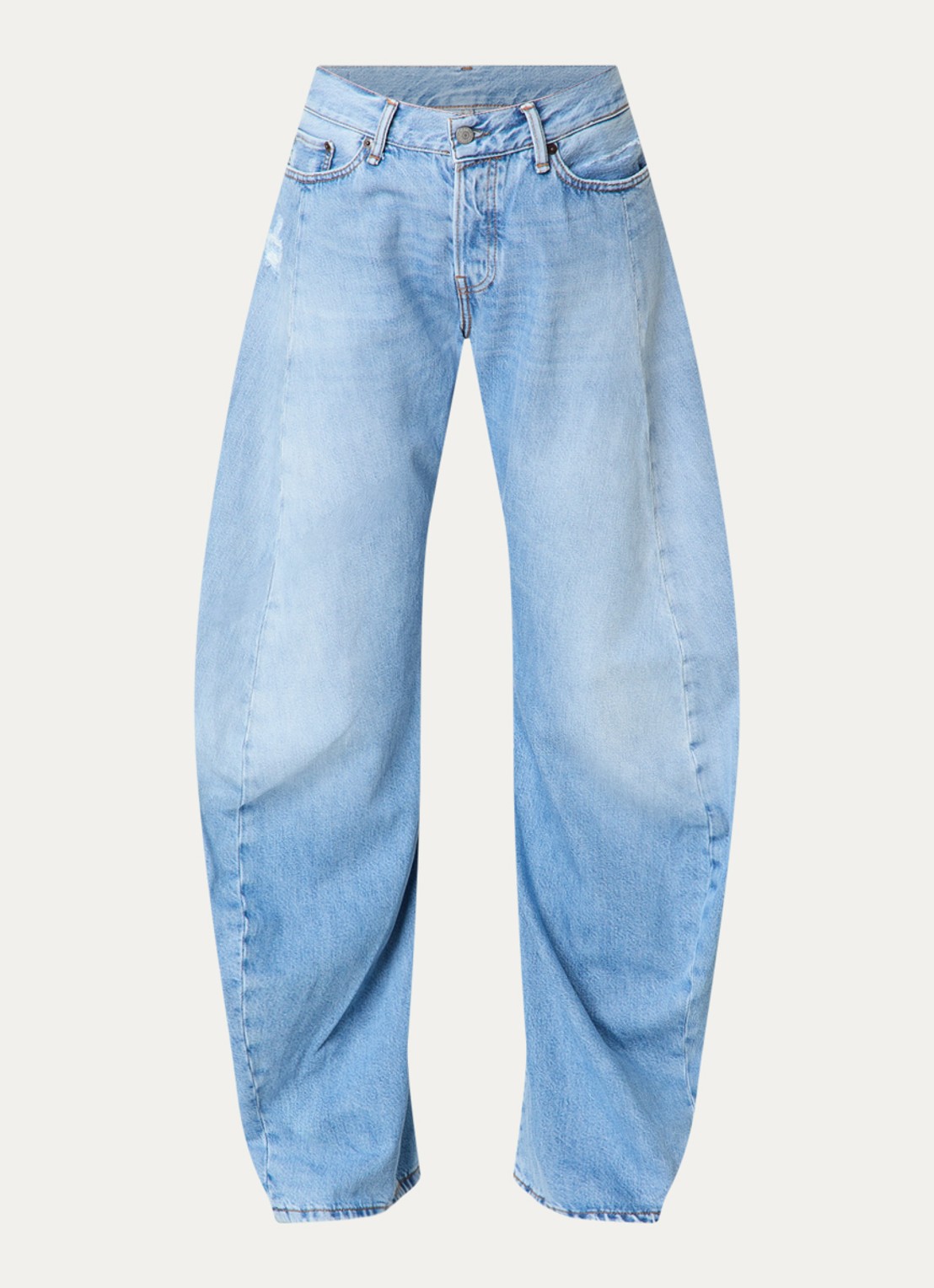 Acne Studios High waist balloon fit jeans met lichte wassing - voorkant 2 indigo