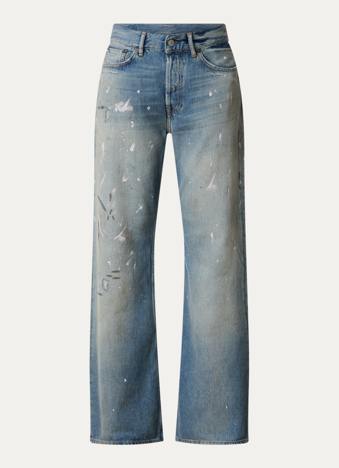 Acne Studios High waist flared jeans met lichte wassing - voorkant 4 indigo