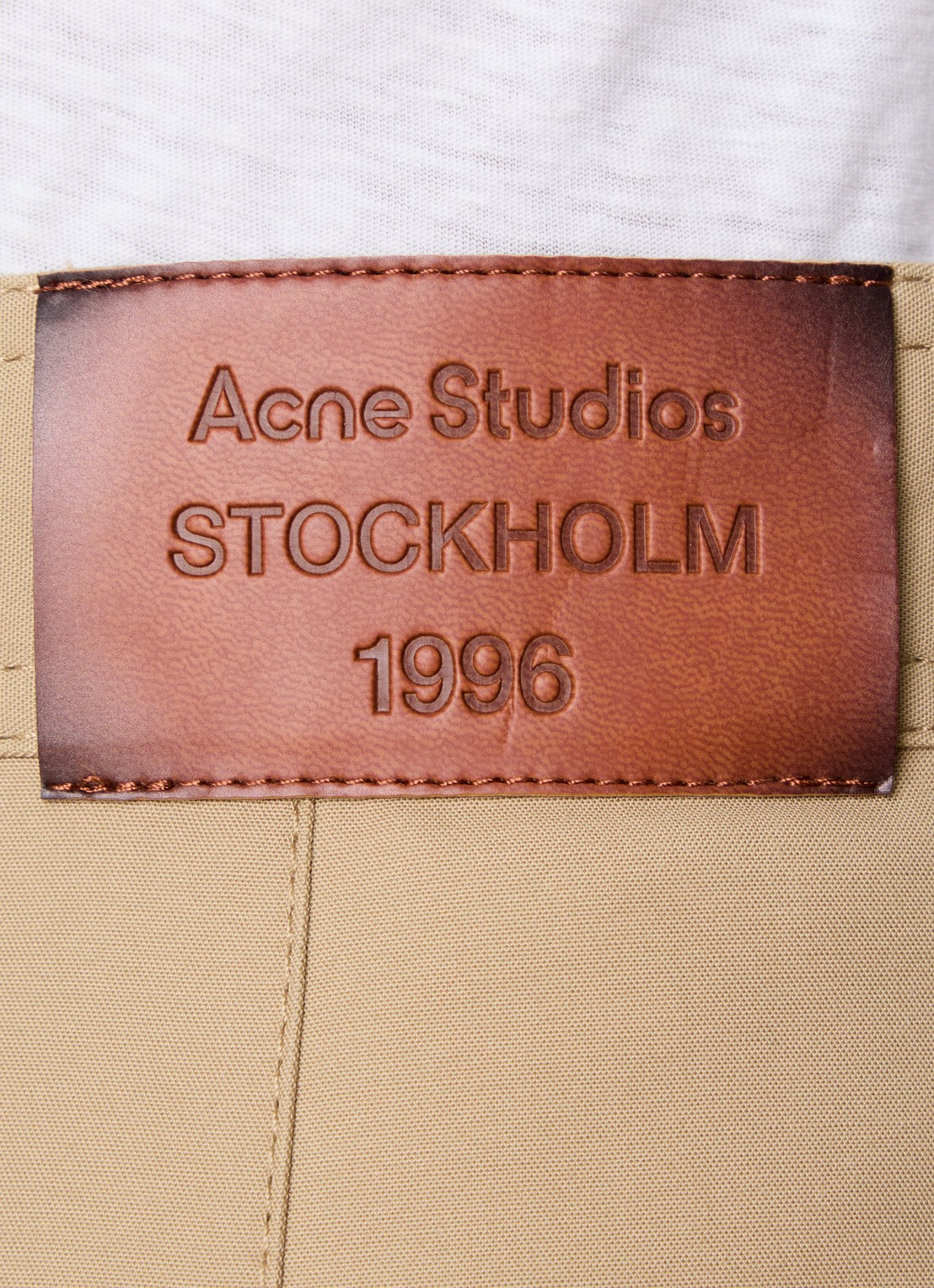 Acne Studios High waist wide fit cargobroek met ritsdetail - detail 4 beige