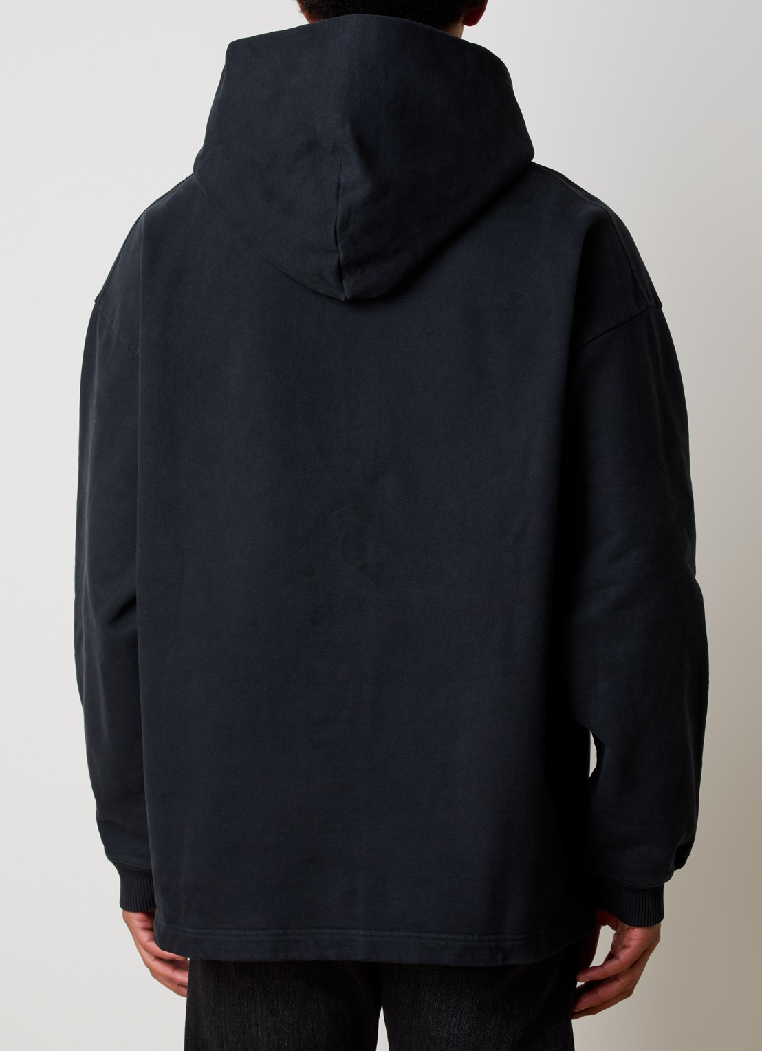 Acne Studios Hoodie met steekzakken en logo - achterkant zwart