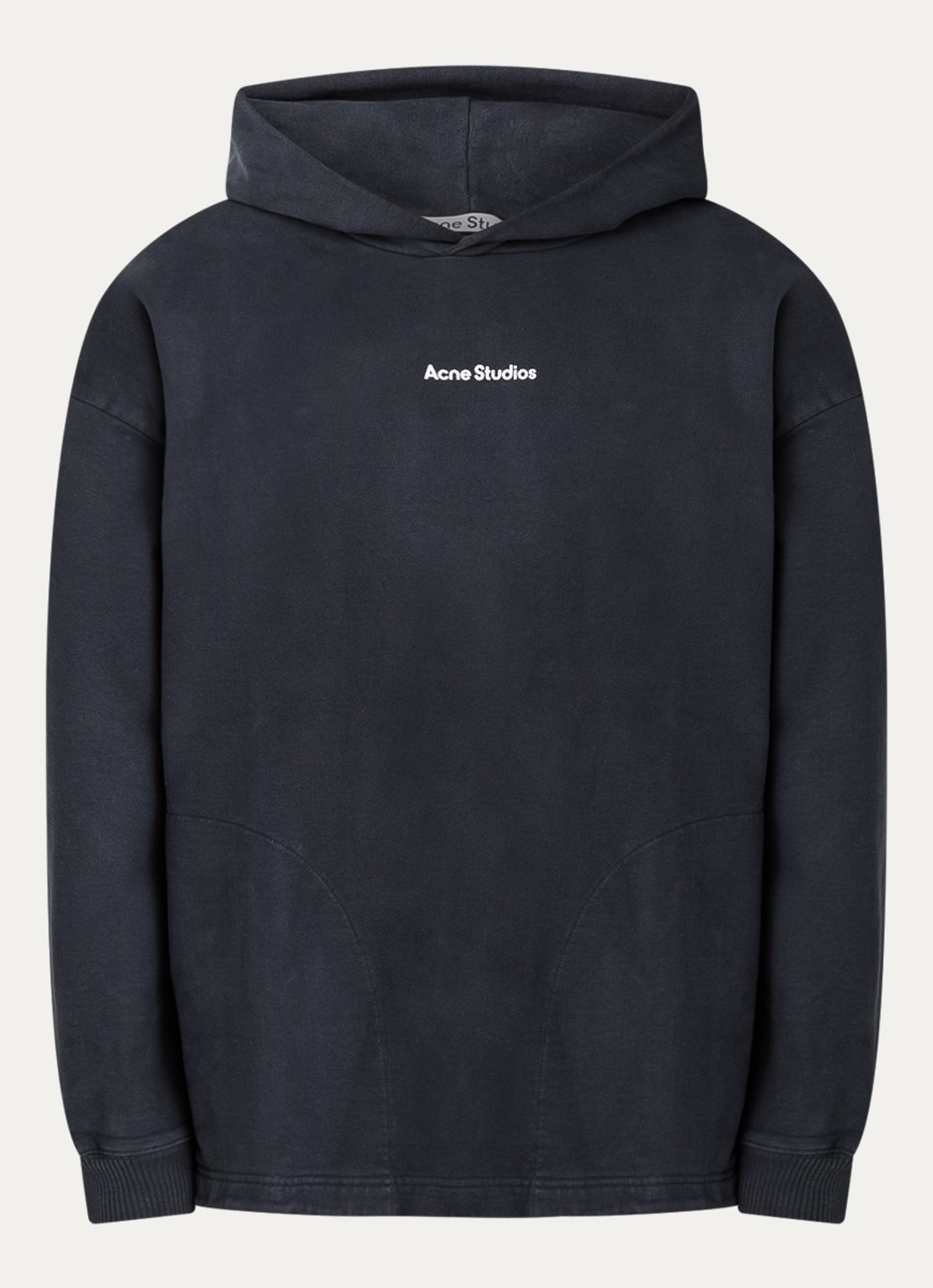 Acne Studios Hoodie met steekzakken en logo - voorkant 2 zwart