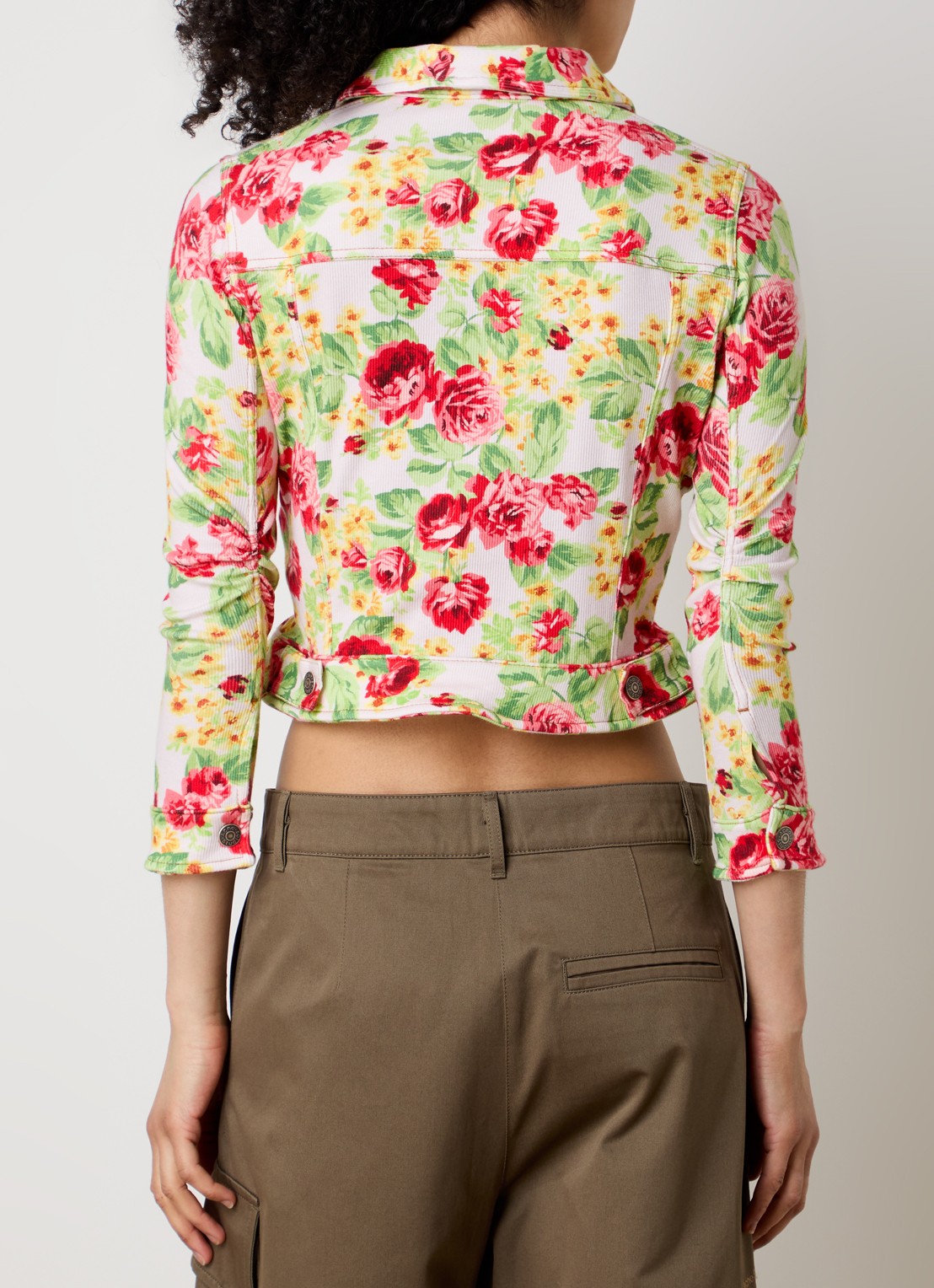 Acne Studios Jack met bloemenprint - achterkant 3 roze