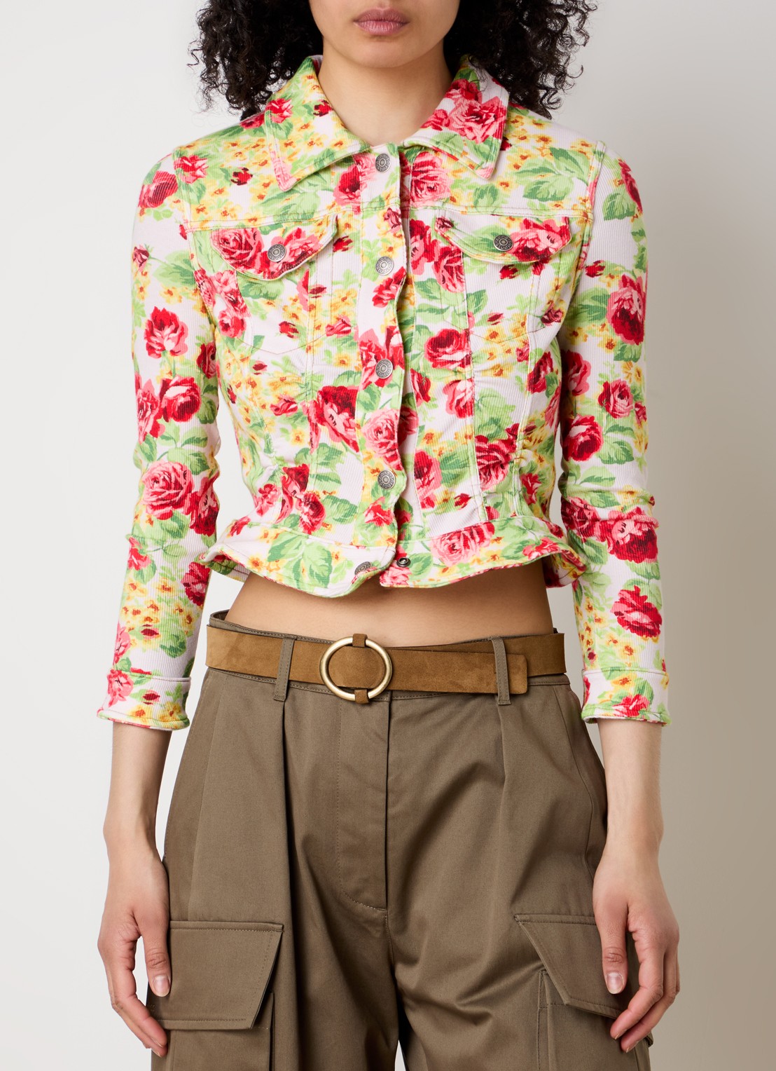 Acne Studios Jack met bloemenprint - detail 4 roze