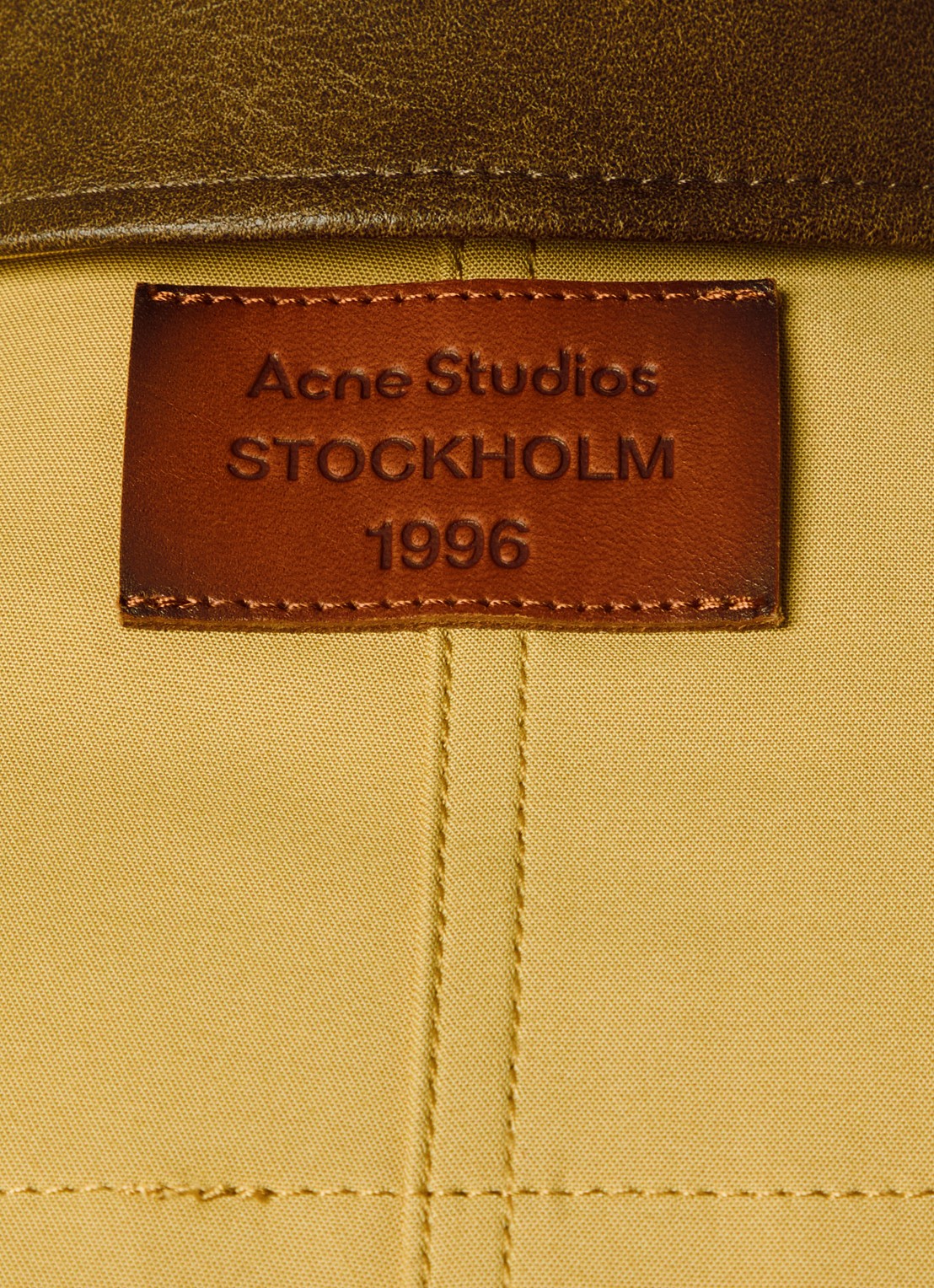 Acne Studios Jack met ritszakken en trekkoord - detail 5 okergeel