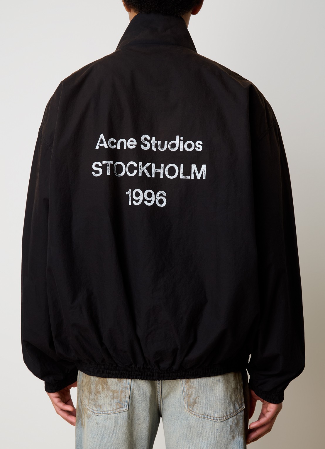 Acne Studios Jack van  katoen met backprint - achterkant zwart