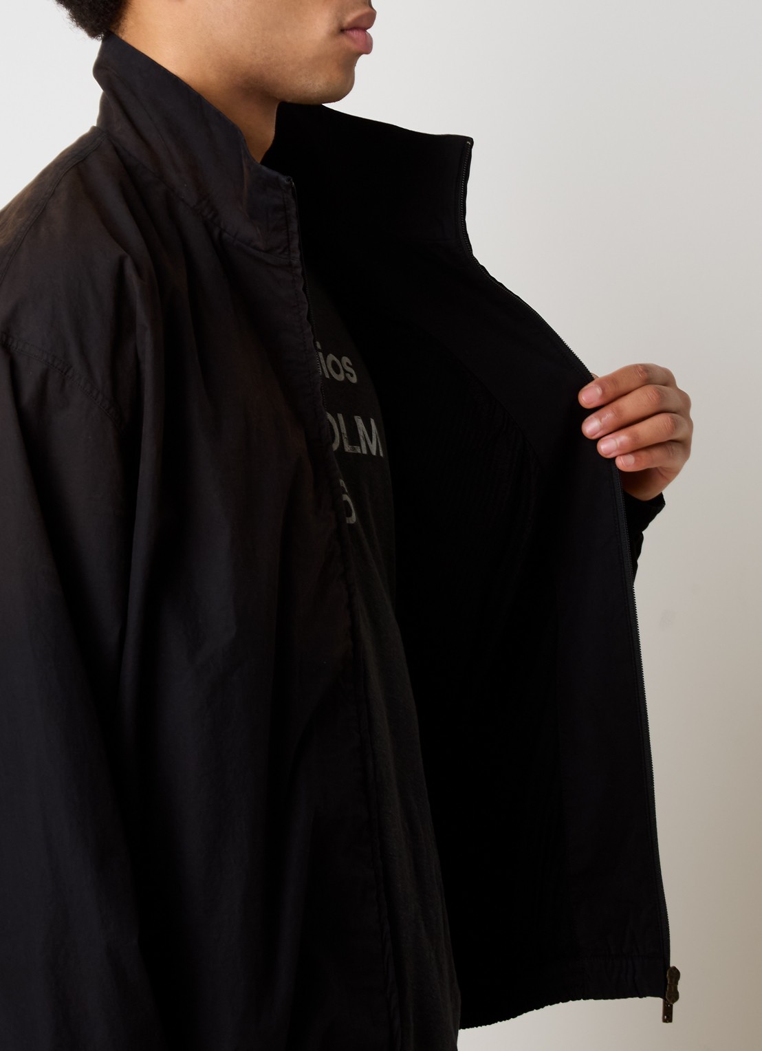 Acne Studios Jack van  katoen met backprint - detail 5 zwart