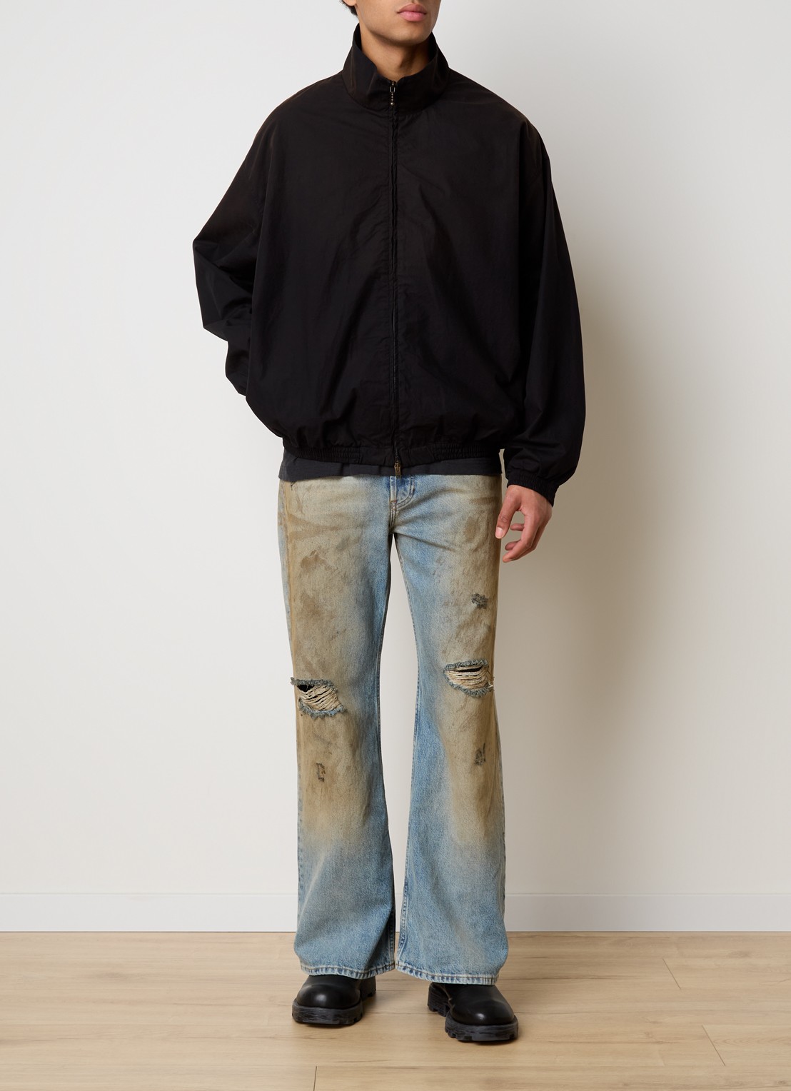 Acne Studios Jack van  katoen met backprint - voorkant 3 zwart