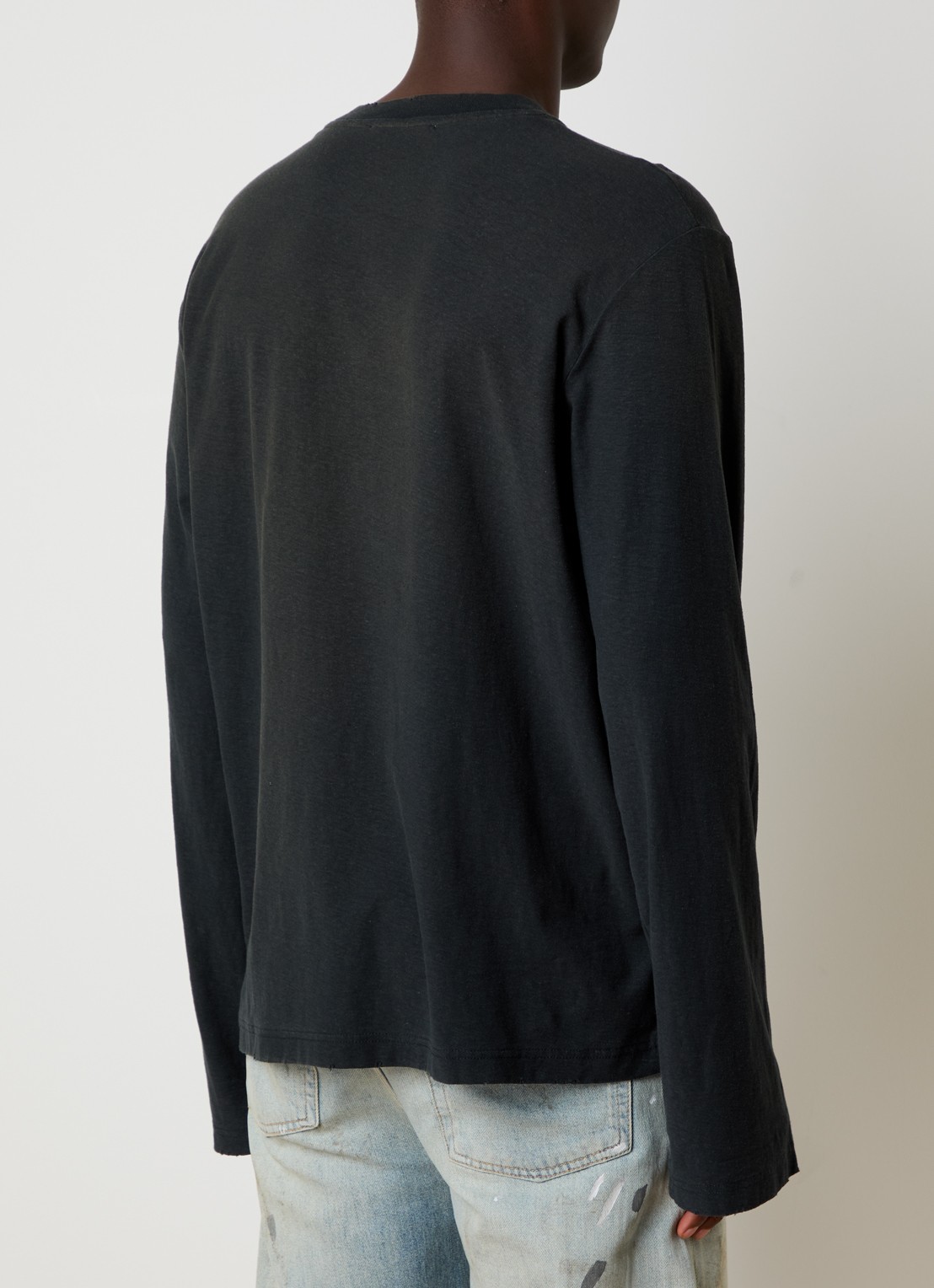 Acne Studios Longsleeve met borstzak en logo - achterkant zwart