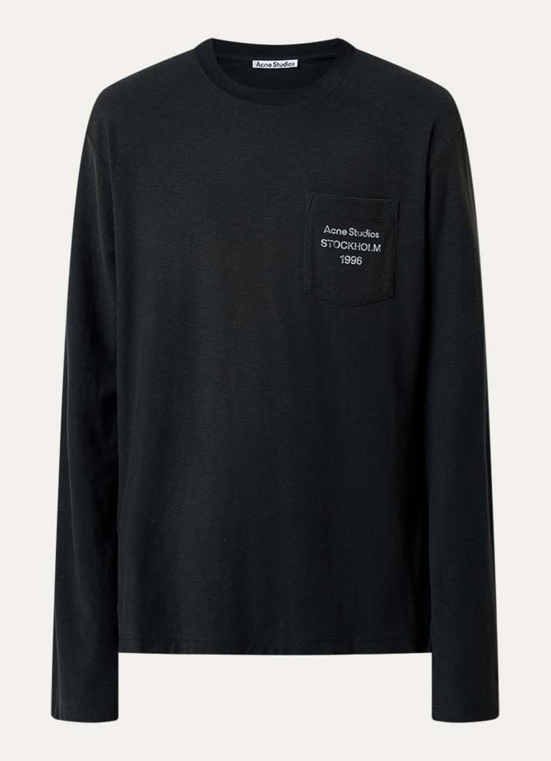 Acne Studios Longsleeve met borstzak en logo - voorkant 2 zwart