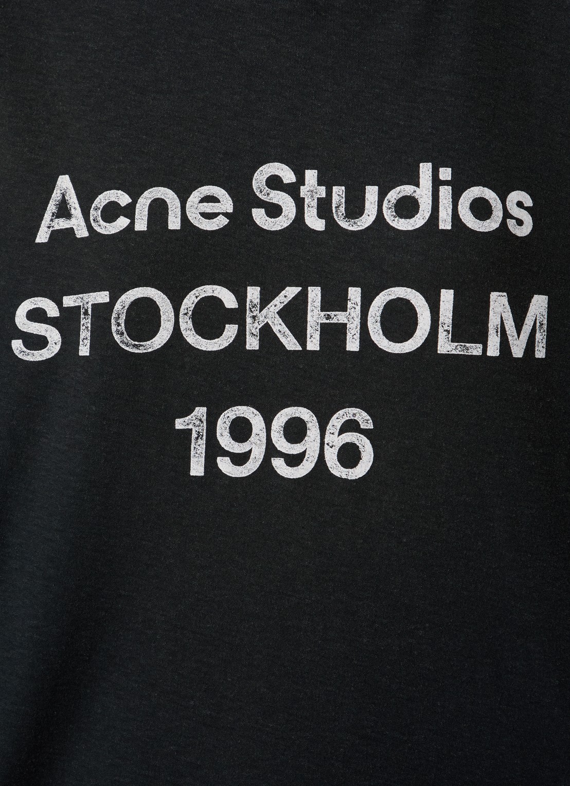 Acne Studios Longsleeve met logoprint en verwassen afwerking - detail 2 zwart