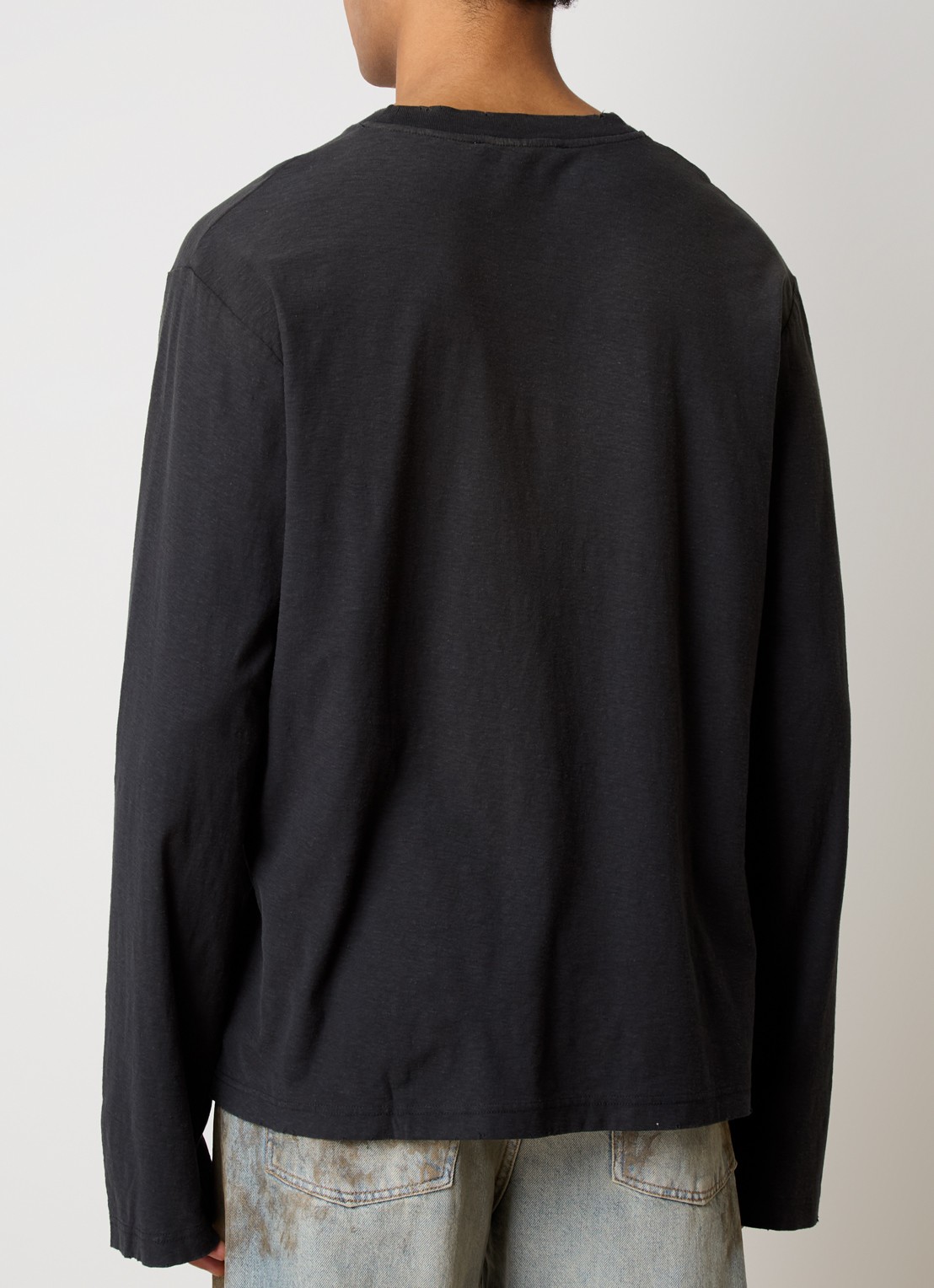 Acne Studios Longsleeve met logoprint - achterkant 3 zwart