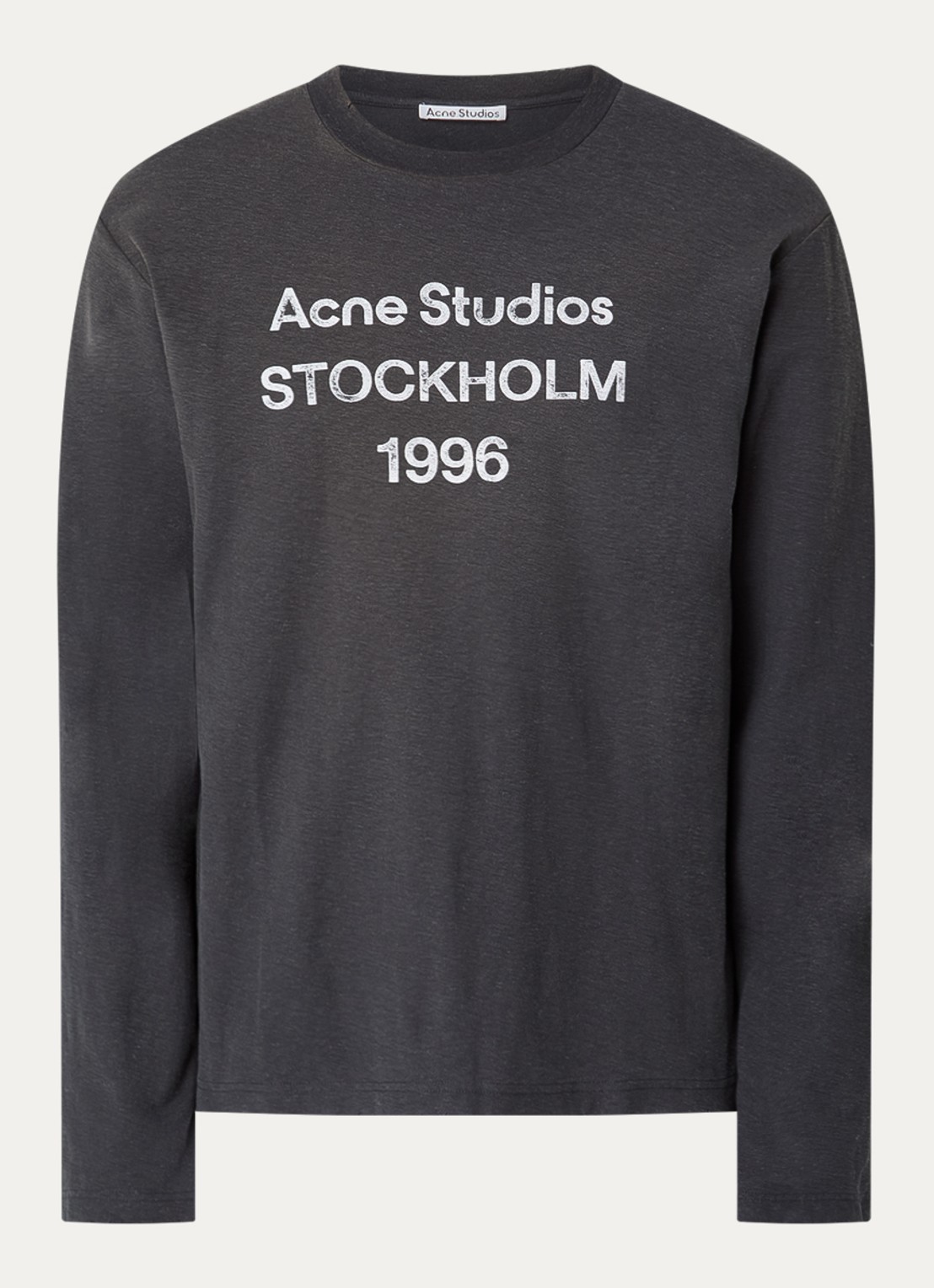 Acne Studios Longsleeve met logoprint - voorkant 4 zwart