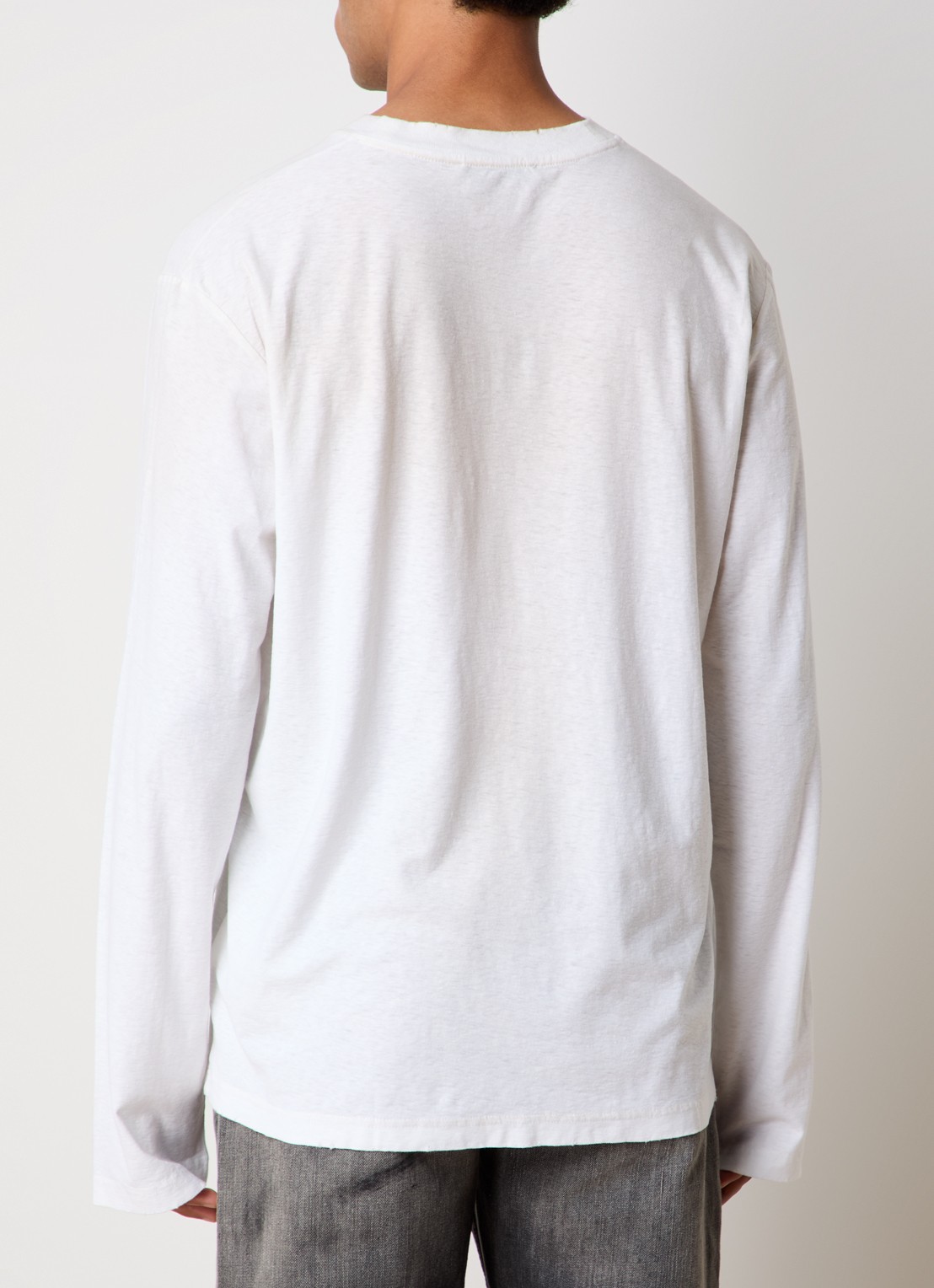 Acne Studios Longsleeve met logoprint - achterkant 3 gebroken wit