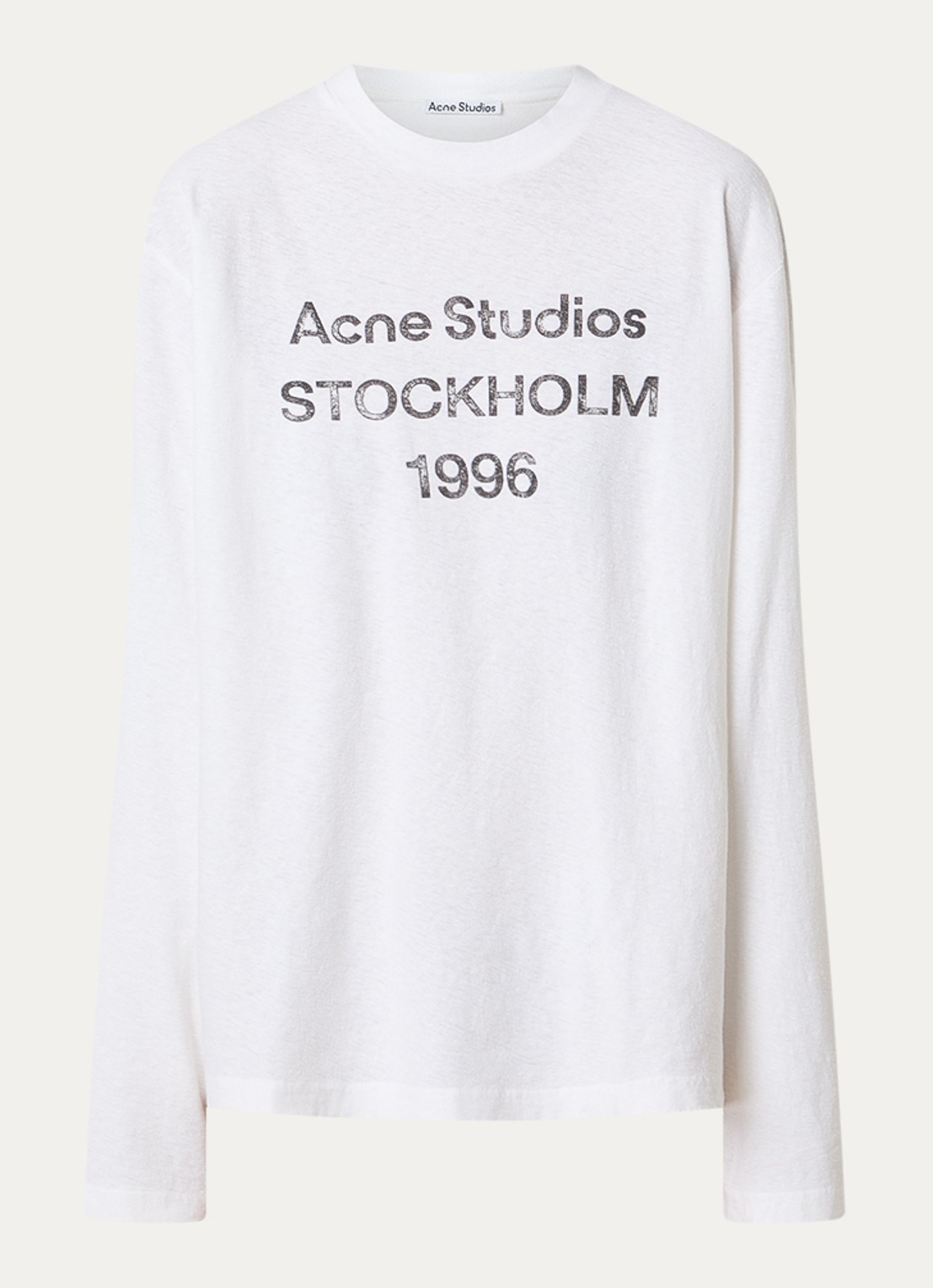 Acne Studios Longsleeve met logoprint - voorkant 2 gebroken wit