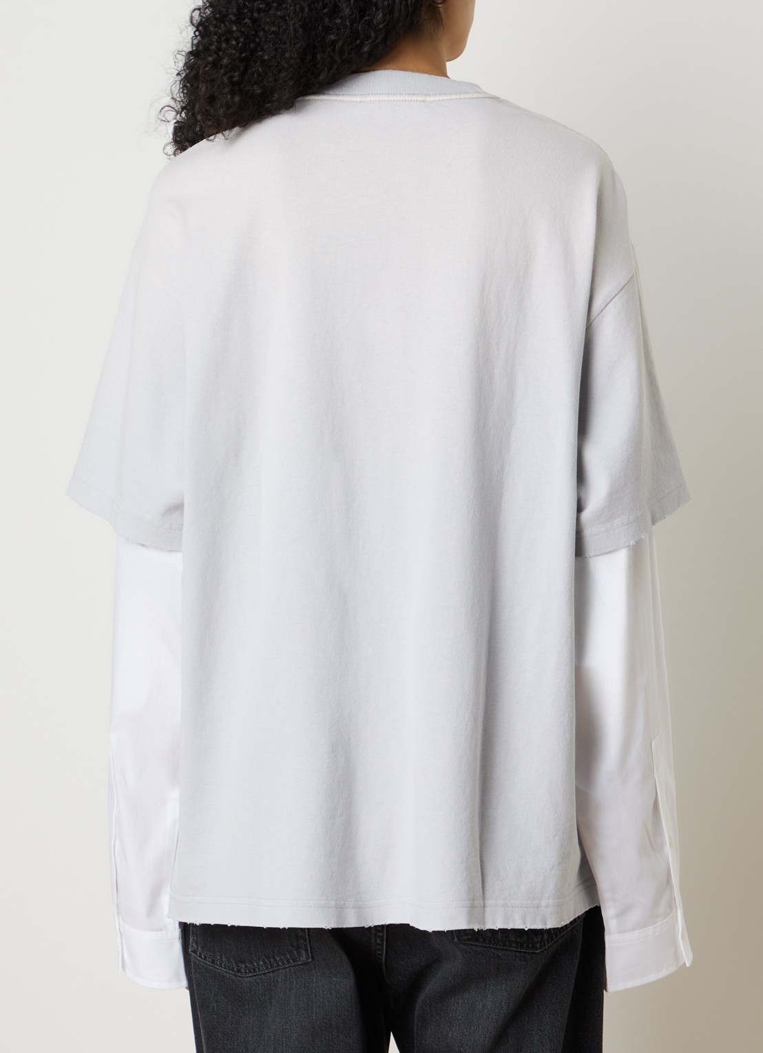 Acne Studios Longsleeve met logoprint - achterkant 5 blauwgrijs