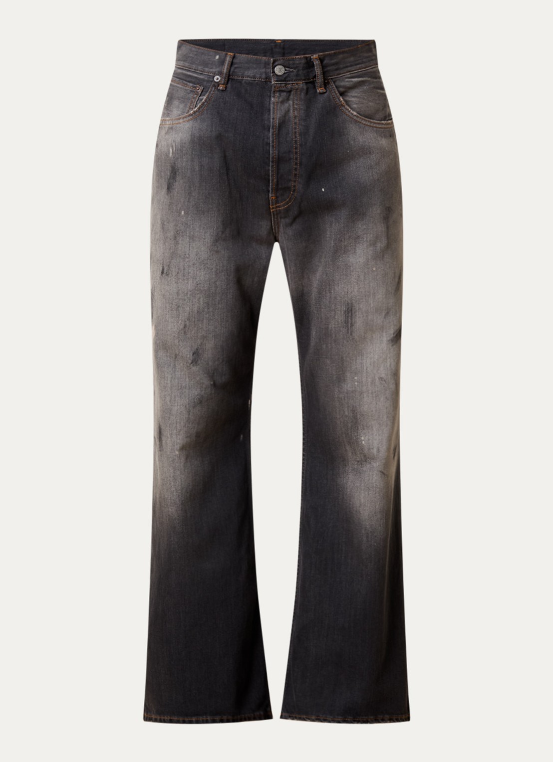 Acne Studios Loose fit jeans met gekleurde wassing - voorkant antraciet