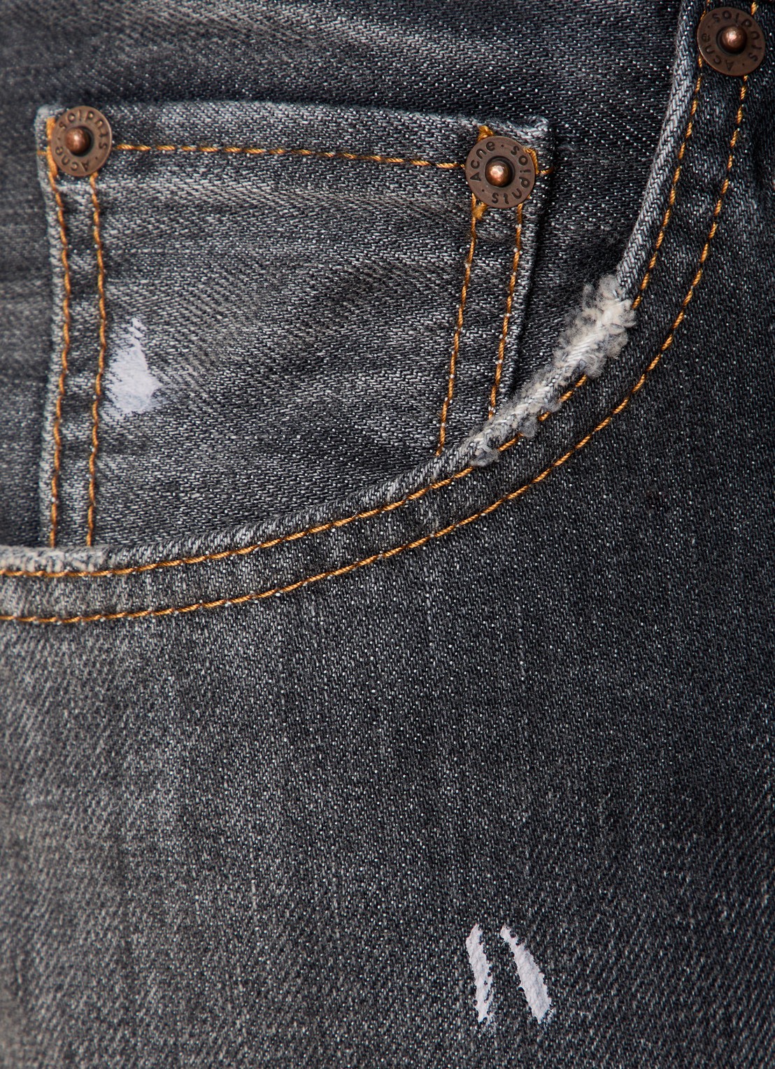 Acne Studios Loose fit jeans met gekleurde wassing - detail 3 zwart