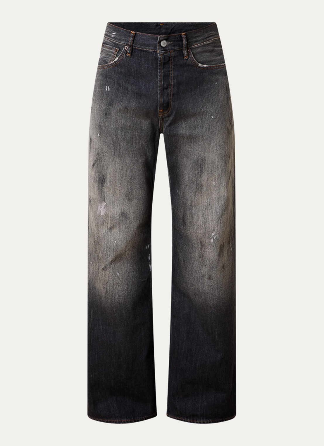 Acne Studios Loose fit jeans met gekleurde wassing - voorkant 5 zwart