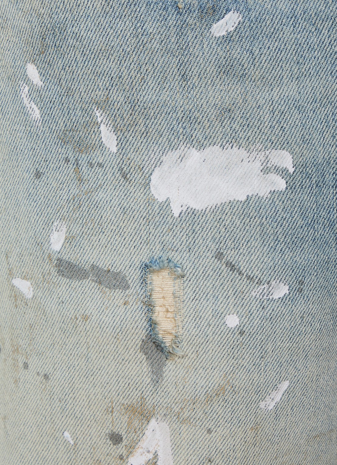 Acne Studios Loose fit jeans  met lichte wassing en verwassen afwerking - detail 3 indigo